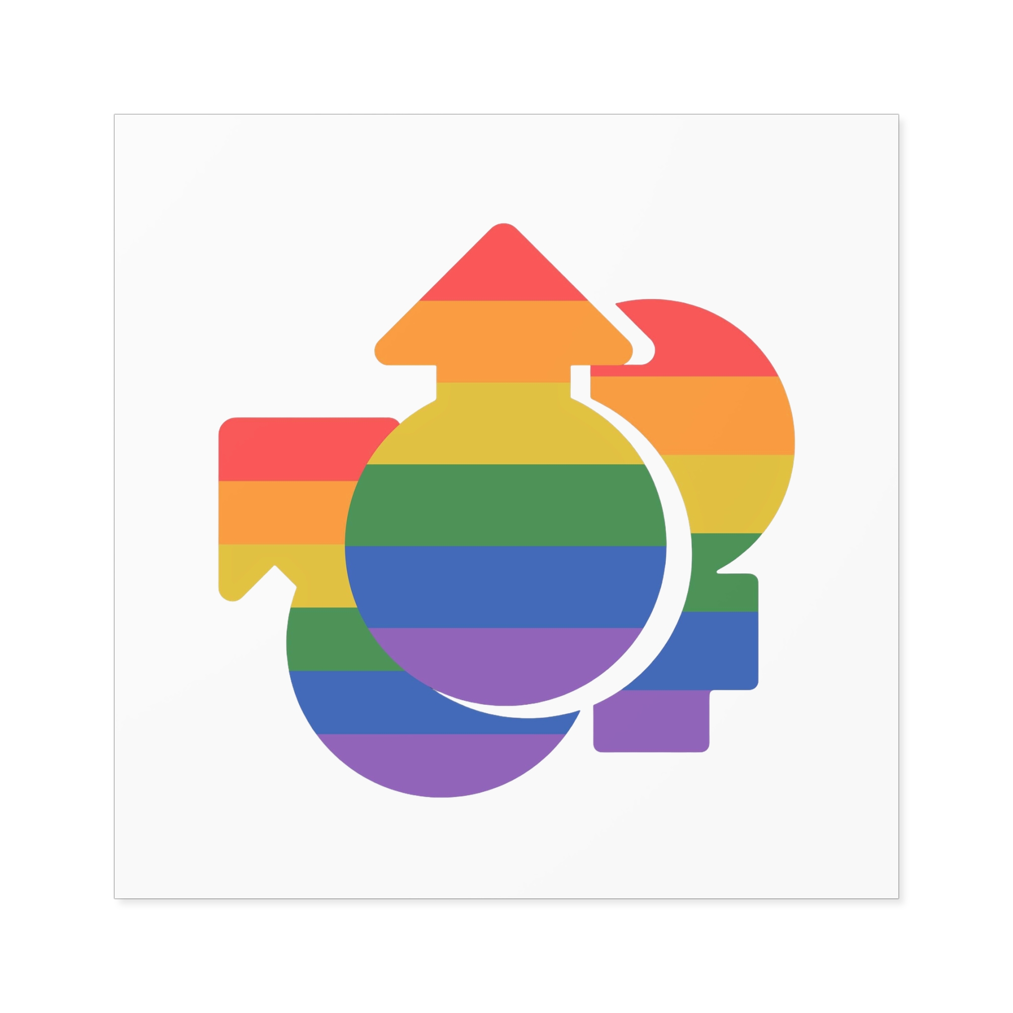 Lgbt Icon Isolated Black Background Lgbt Community Human Rights Concept Vector Flat Illustration Poster Card Banner Laminate Stickers Square - Image 49