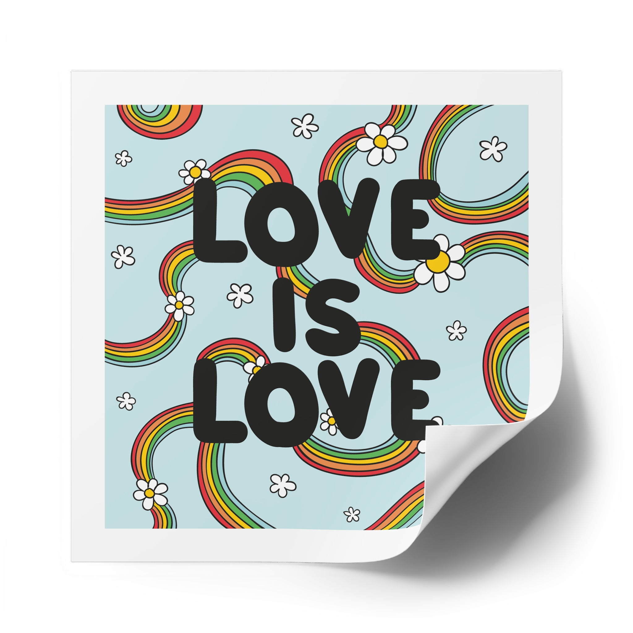 Pride Day Lettering Concept Laminate Stickers Square - Image 50