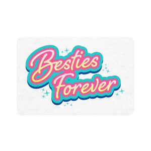 Besties Forever Lettering Logo Pet Food Mat 12x18