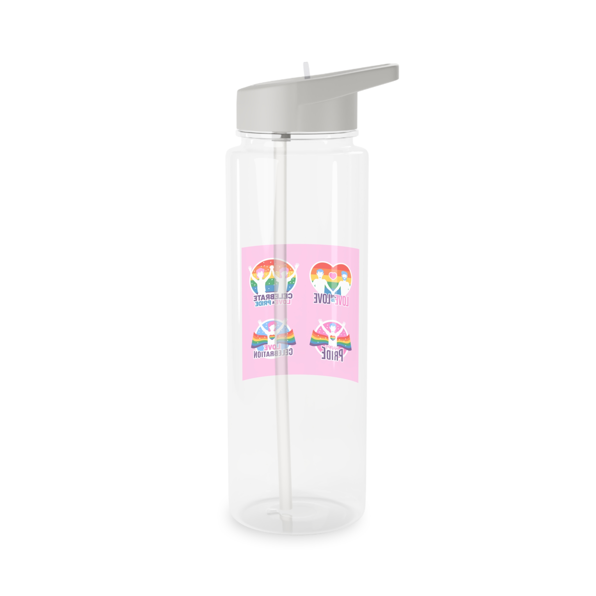 Pride Day Neon Badges Tritan Water Bottle - Image 6