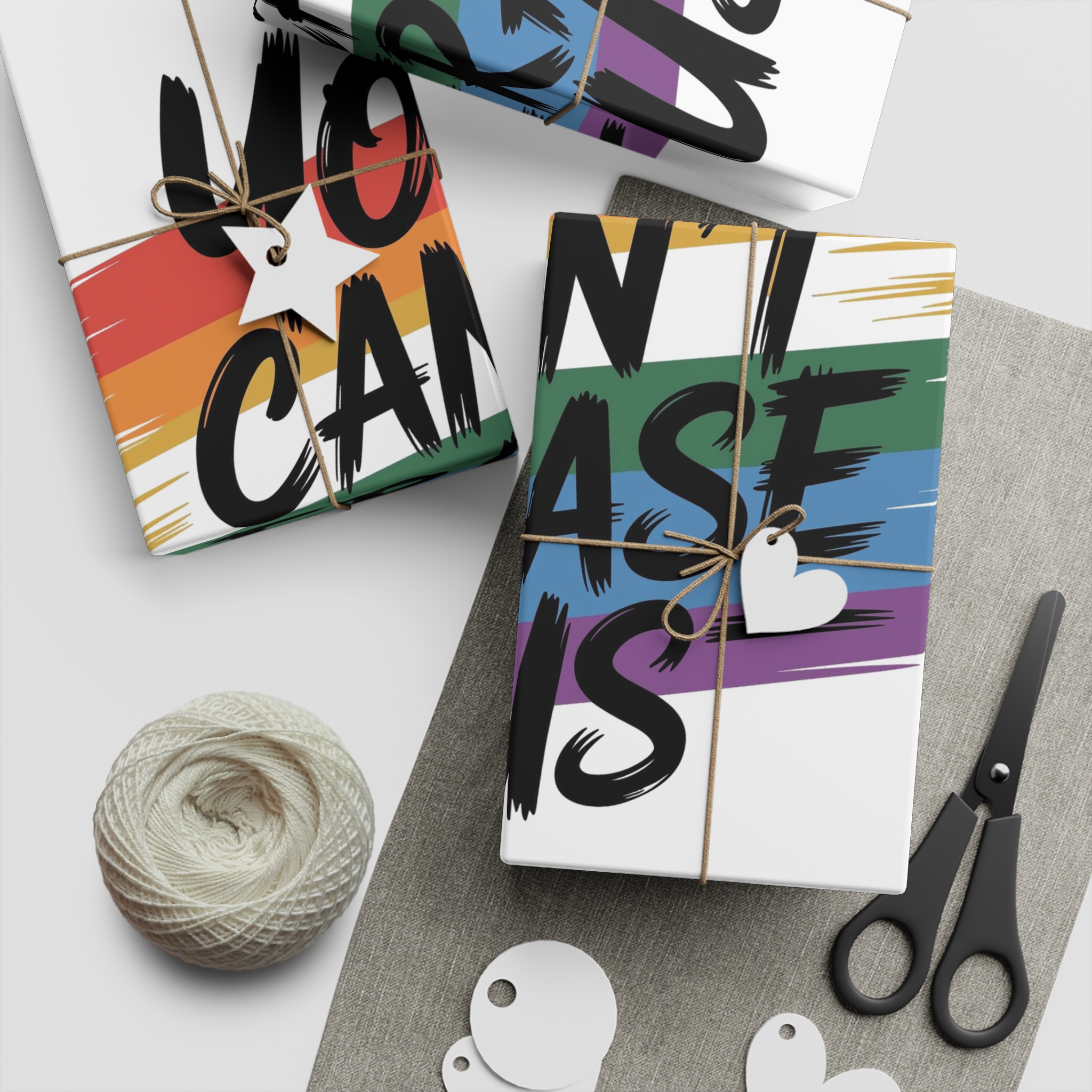 You Cant Erase Us T Shirt Design Isolated White Background Gift Wrapping Paper Sheets 1pc - Image 2
