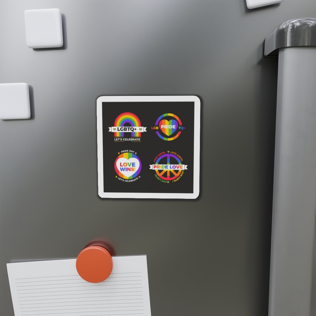 Flat Pride Day Badge Collection Die Cut Magnets - Image 8