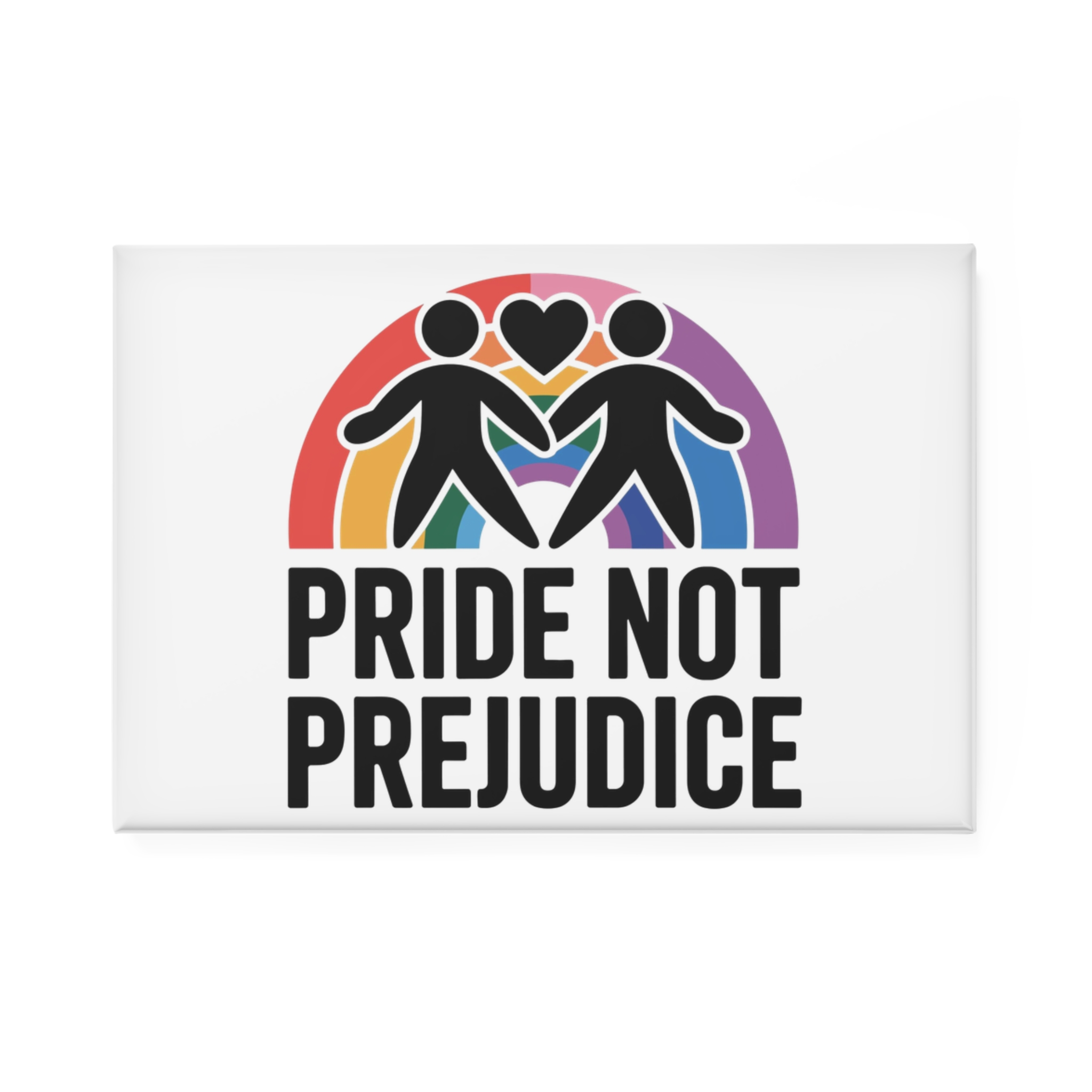 Pride Prejudice T Shirt Design Isolated White Background Button Magnet Rectangle 1 And 10 Pcs - Image 5