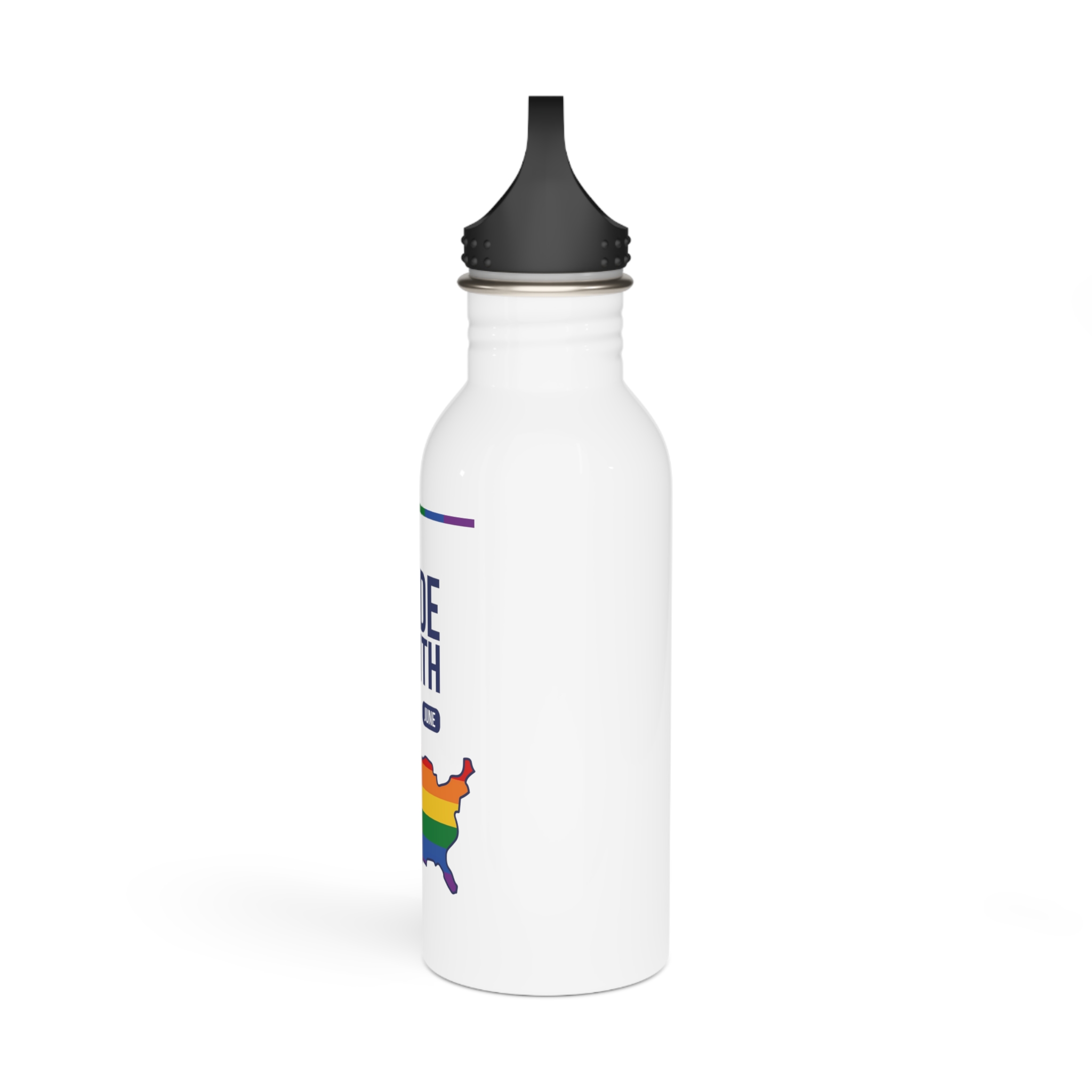 Lgbt Pride Month June 2026 Lesbian Gay Bisexual Transgender Lgbtq Flag Rainbow Love Vector (2) Stainless Steel Water Bottle - Image 4