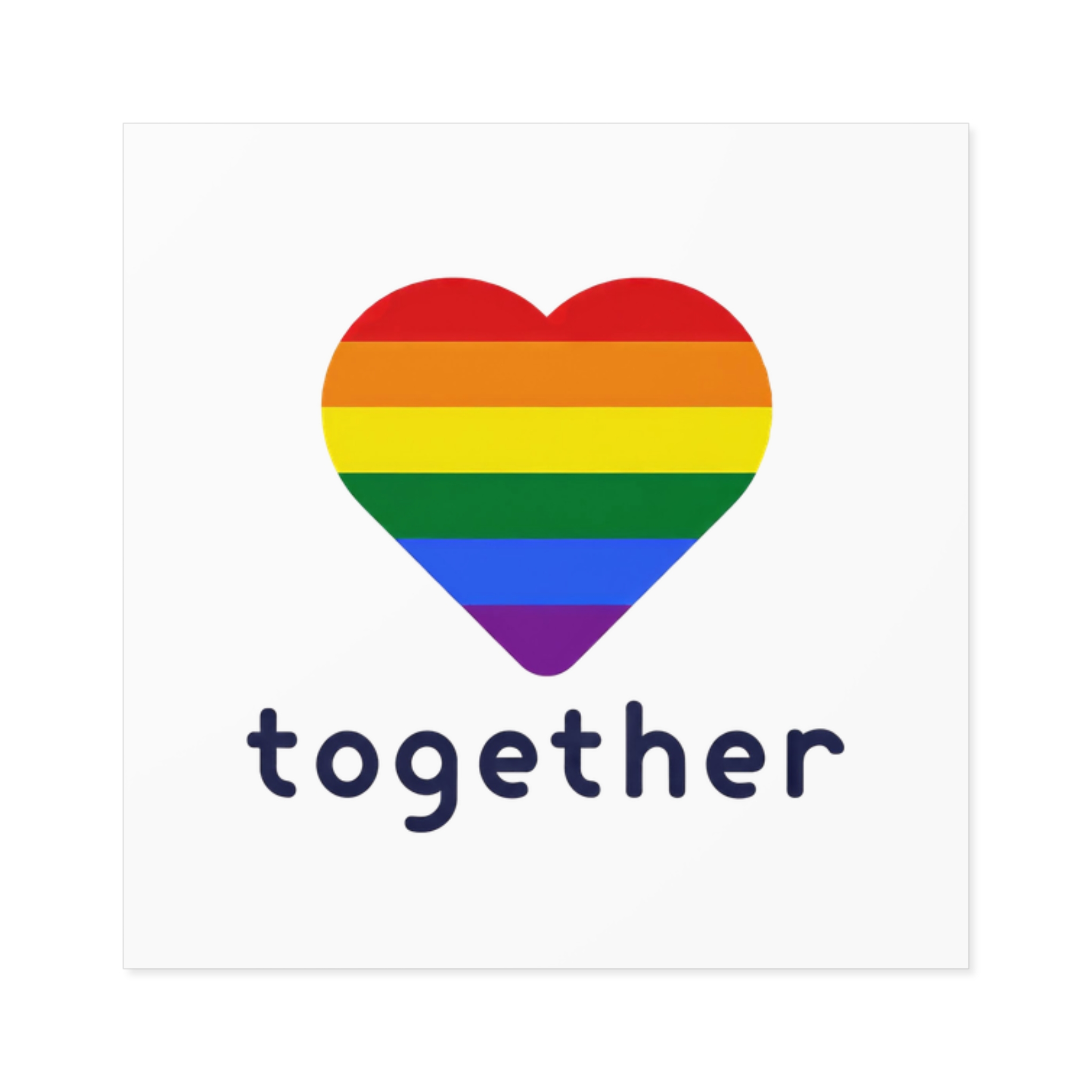 Lgbt Flag With Textlgbt Flag With Text Laminate Stickers Square - Image 13