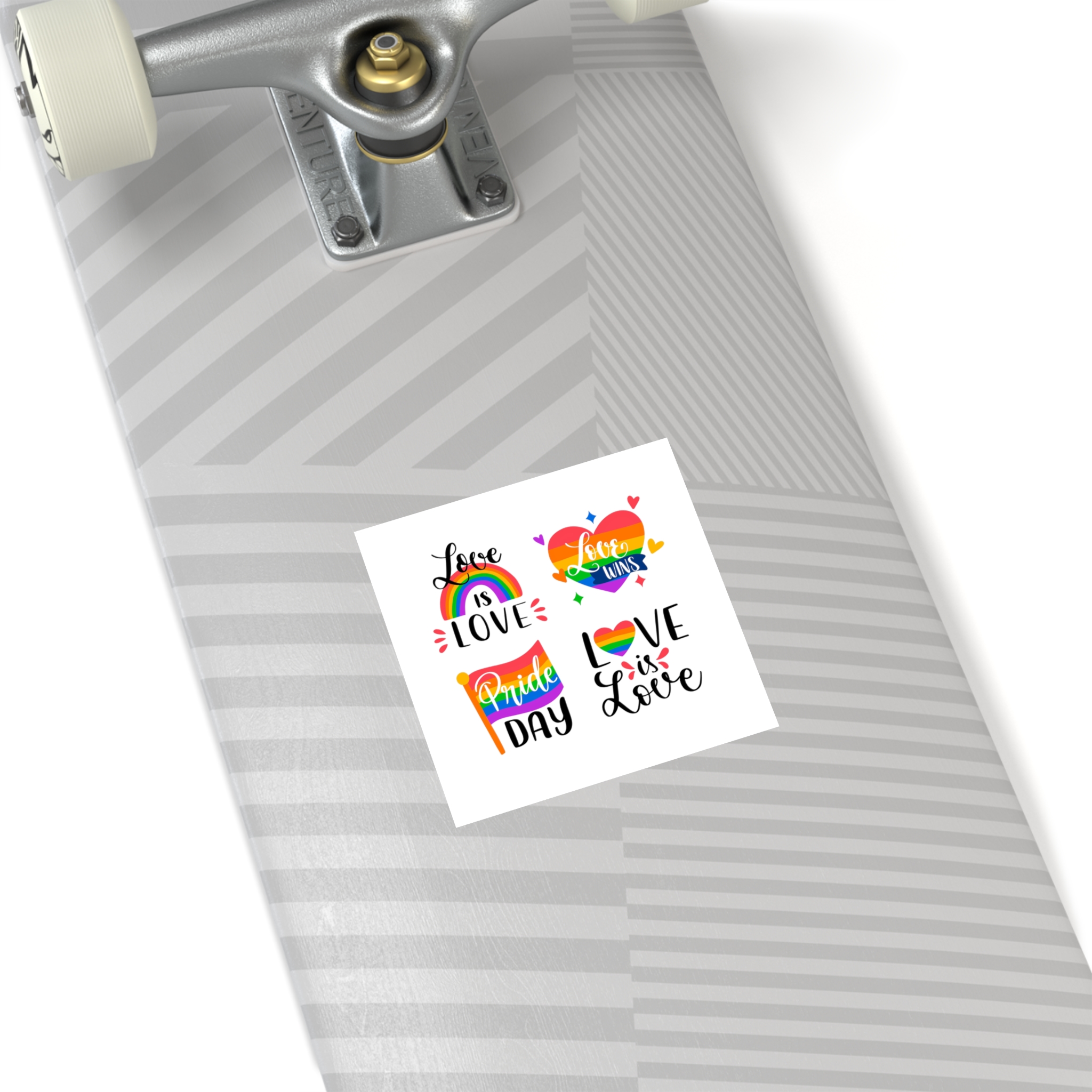 Hand Drawn Pride Day Label Collection Laminate Stickers Square - Image 32