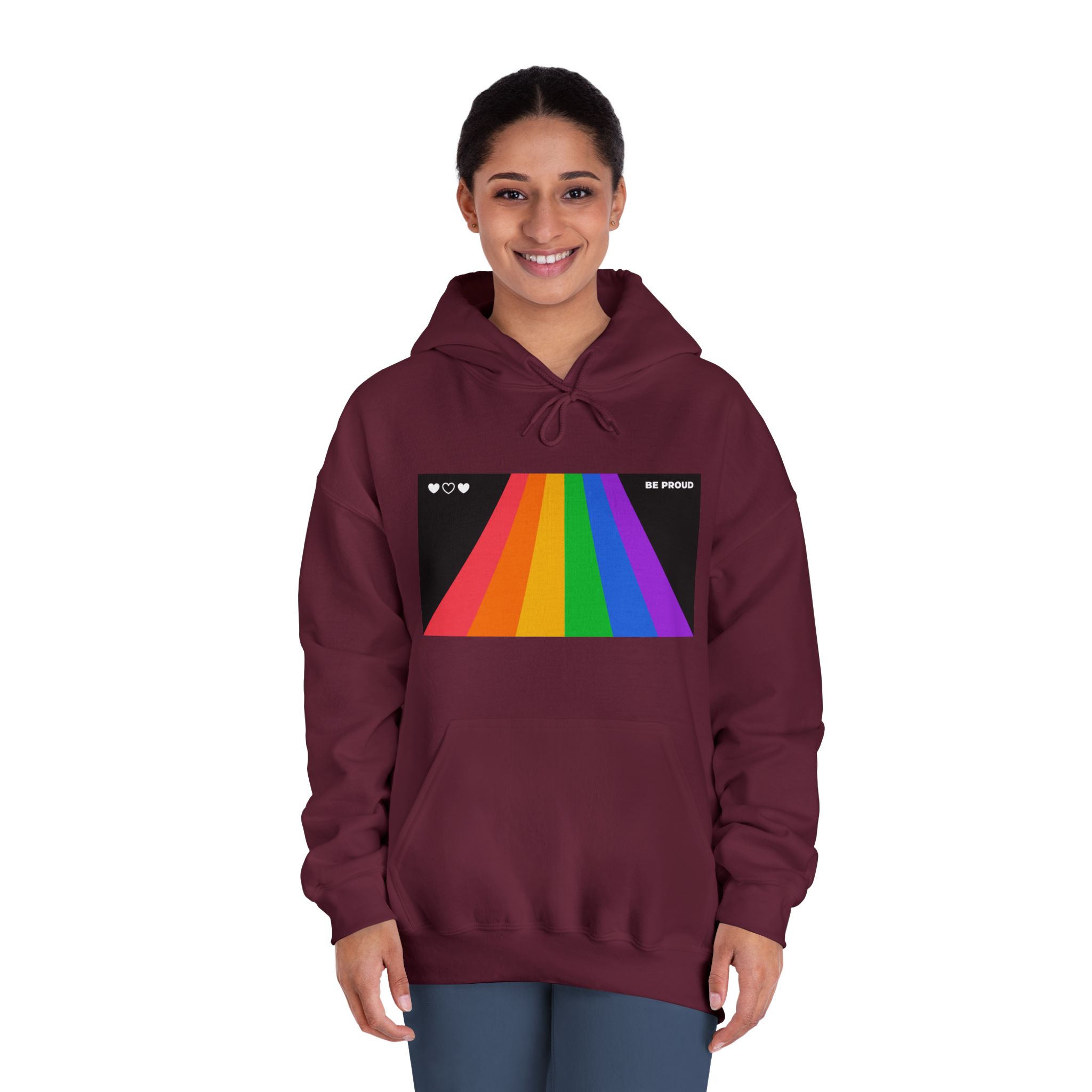 Modern Colorful Pride Zoom Background Unisex Dryblend Hooded Sweatshirt - Image 20