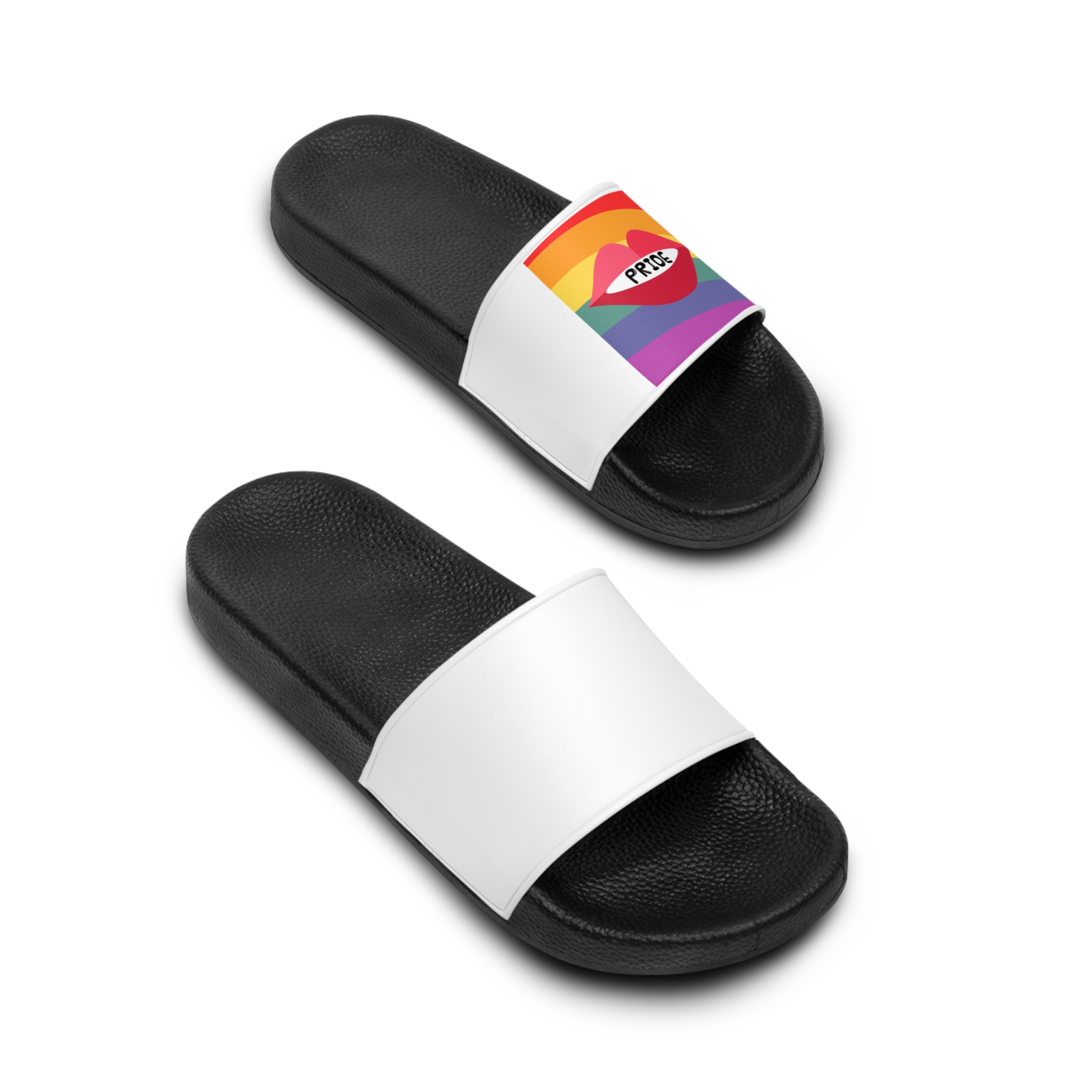 Lesbian Pride Design 4C2A60 Mens Slide Sandals - Image 4