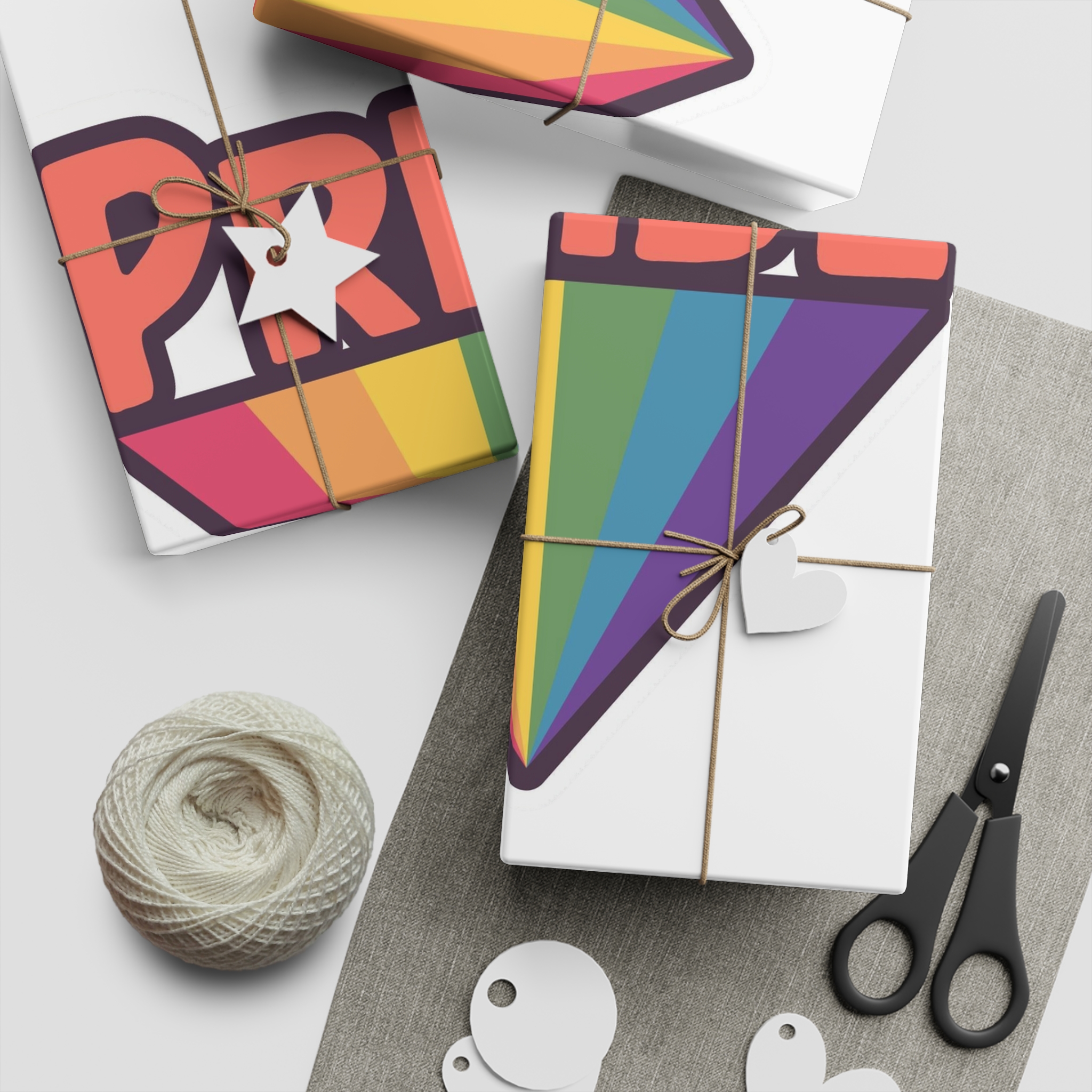 Pride With Rainbow Gift Wrapping Paper Sheets 1pc - Image 2