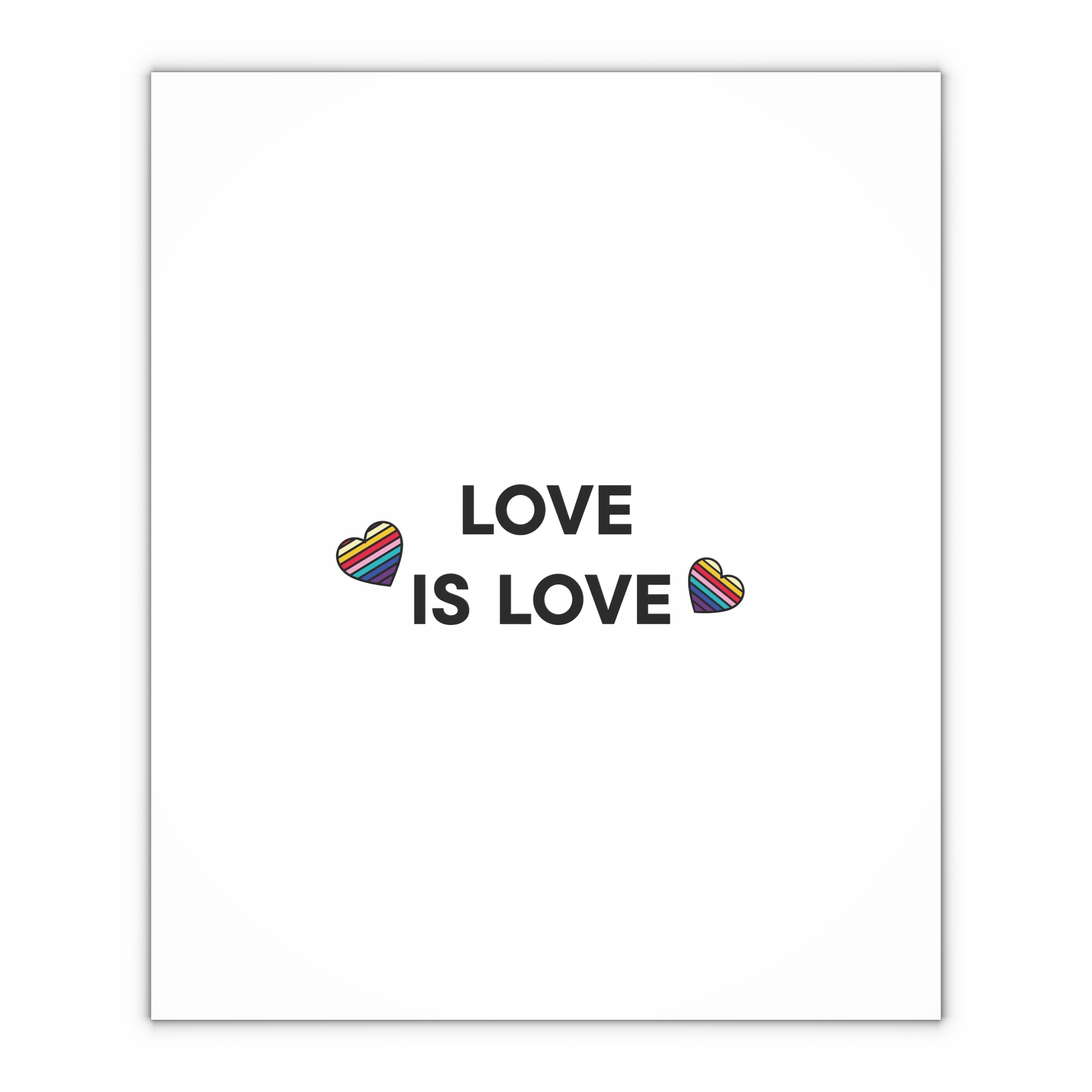 Love Is Love With Rainbow Hearts Gift Wrapping Paper Sheets 1pc - Image 4