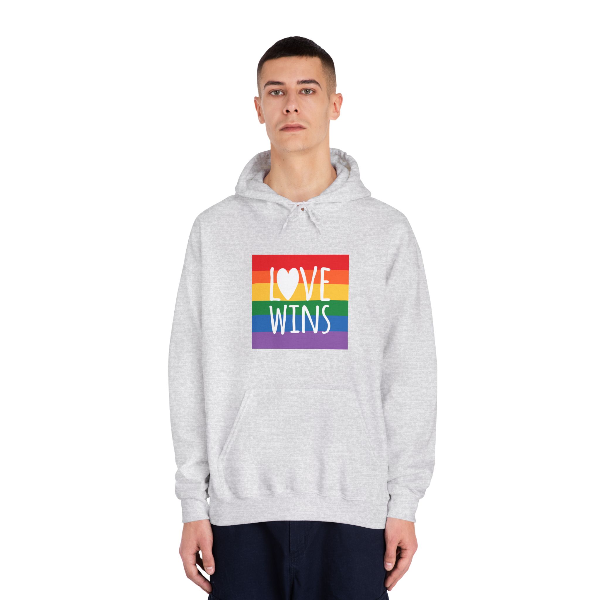 Lovewins Heart Hd 2 Unisex Dryblend Hooded Sweatshirt - Image 7