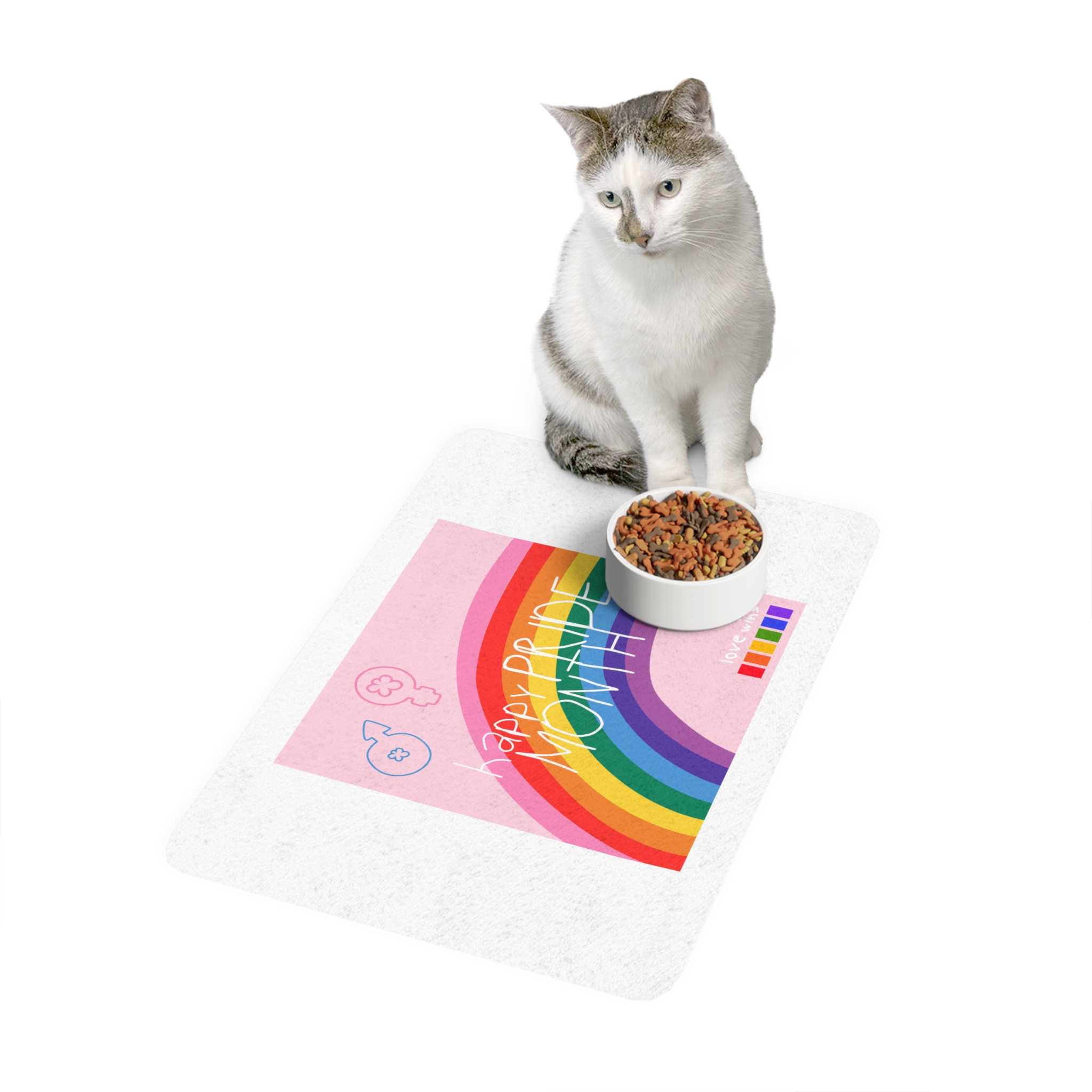 Lesbian Pride Design 7627EE Pet Food Mat 12x18 - Image 3