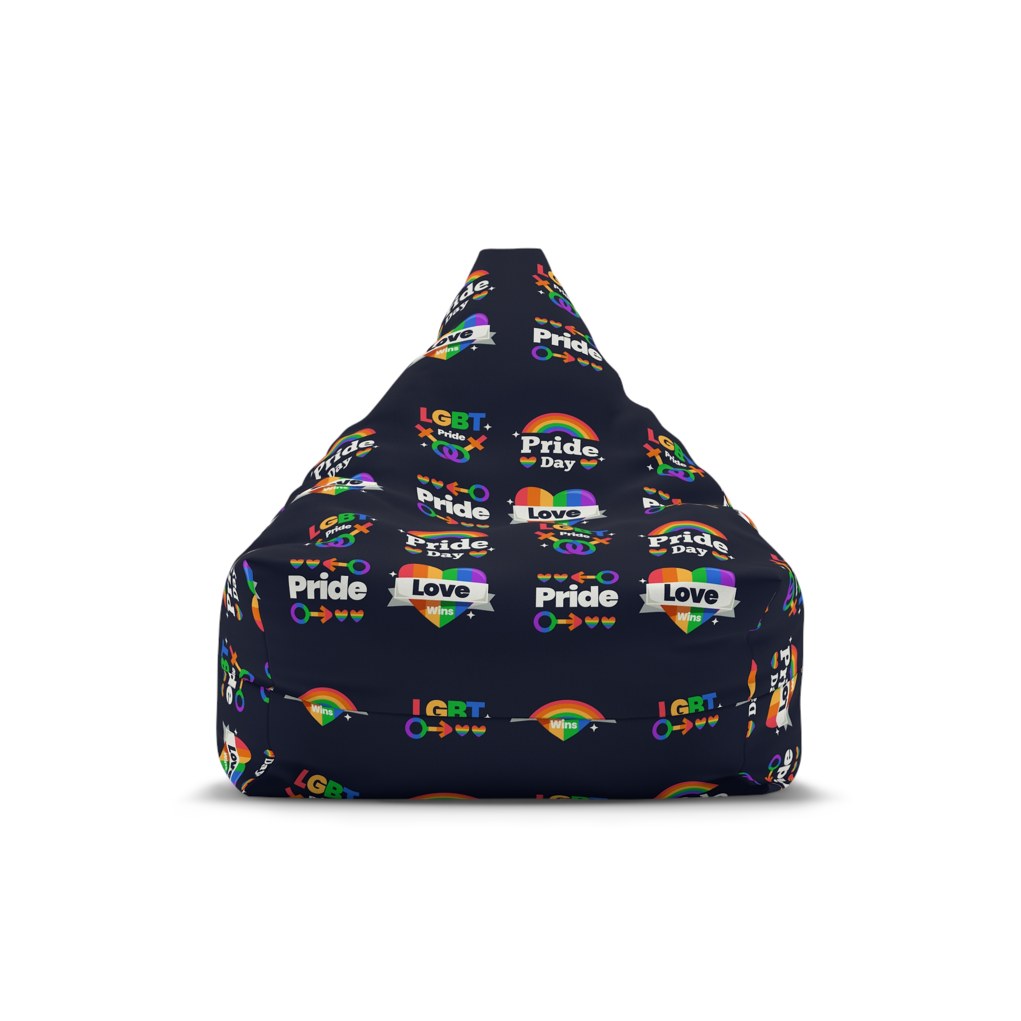 Flat Pride Day Badge Collection 3 Bean Bag Chair Cover