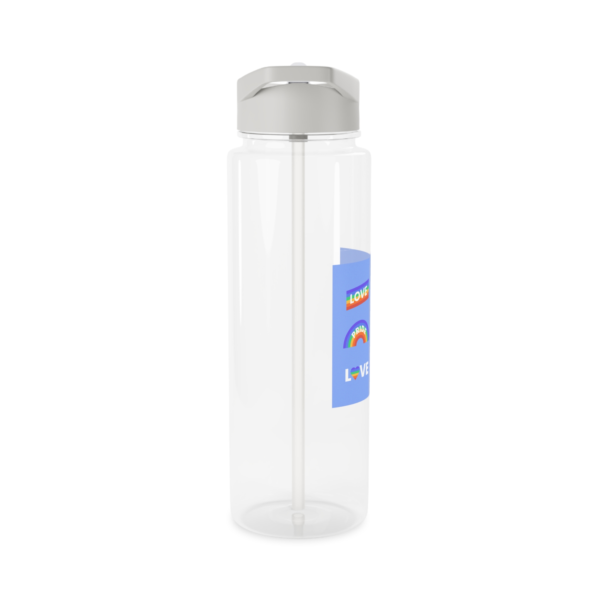 Pride Day Concept Rainbow Labels Tritan Water Bottle - Image 8