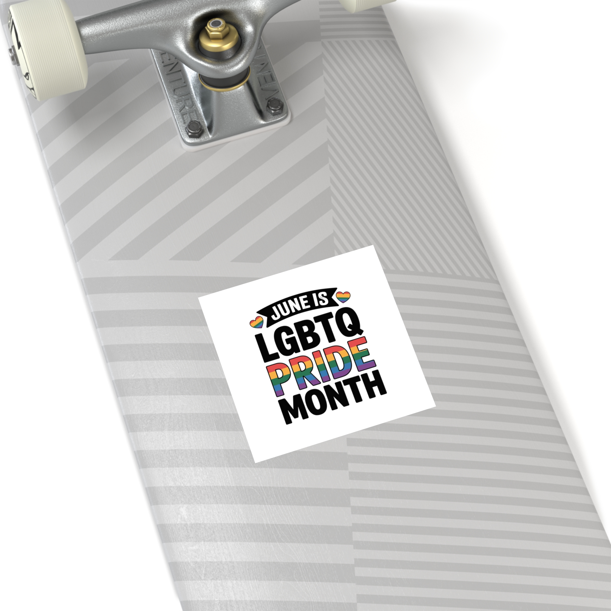 June Is Lgbtq Pride Month Colorful Text Laminate Stickers Square - Image 20