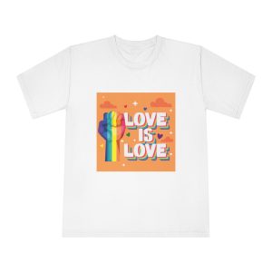 Love Is Love Lettering With Fist - Unisex Classic Crewneck T Shirt