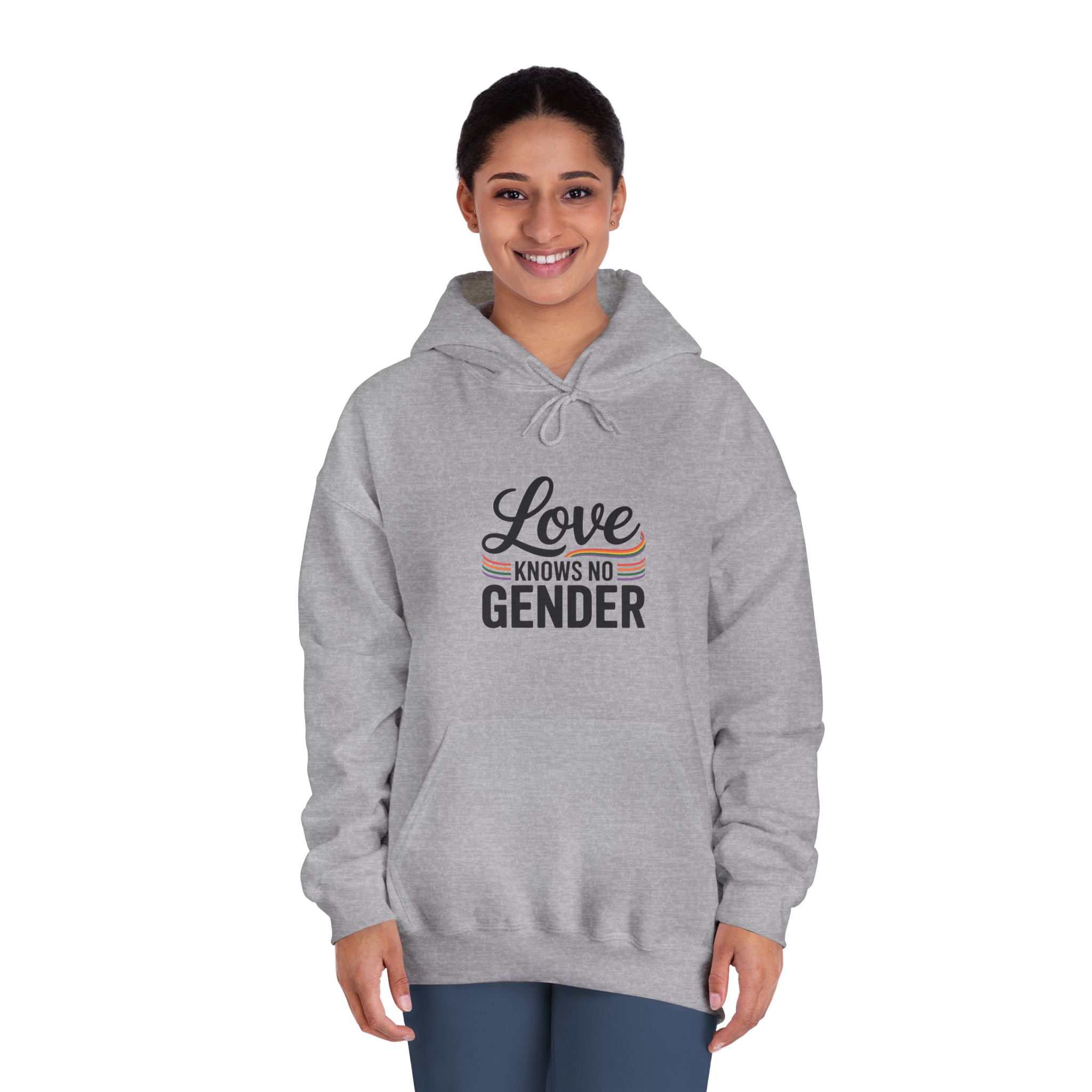 Love Knows No Gender T Shirt Design Isolated White Background 2 Unisex Dryblend Hooded Sweatshirt - Image 16