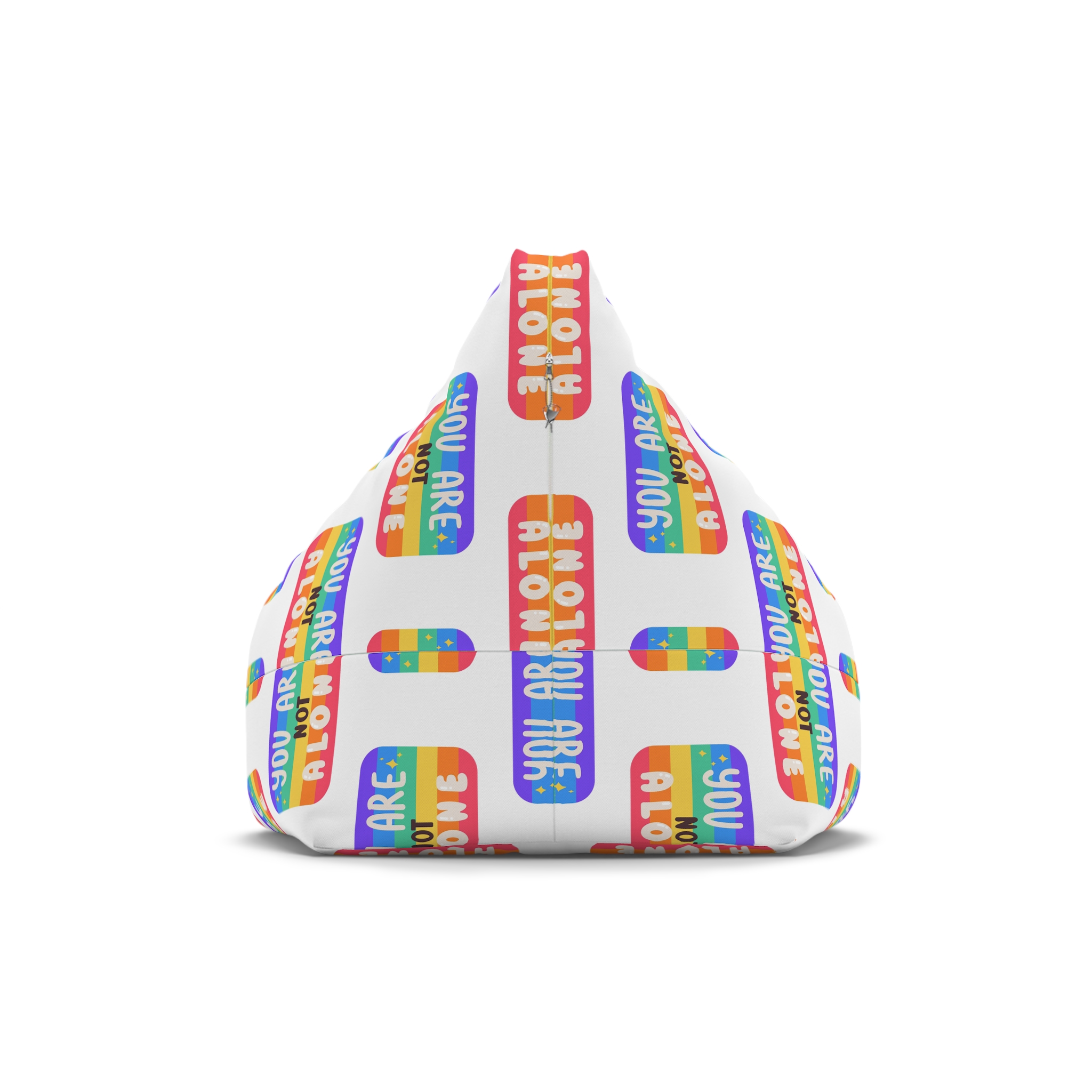 Lgbt Sticker Pack White Background Lgbtq Set Symbol Lgbt Pride Community Rainbow Elements Vector Hand Draw Illustration Hand Drawn Lettering(4) Bean Bag Chair Cover - Image 2