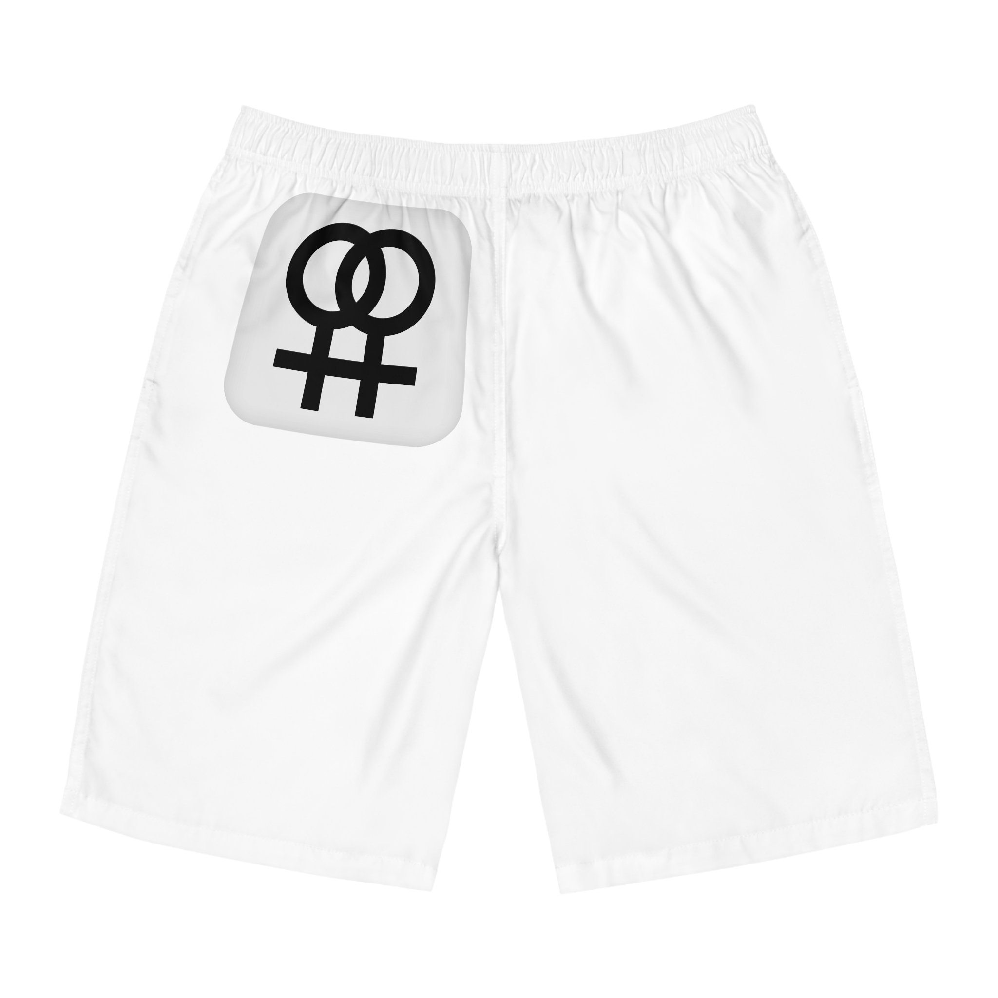 Double Female Symbol Lesbian Relationship Vector Illustration Mens Board Shorts Aop