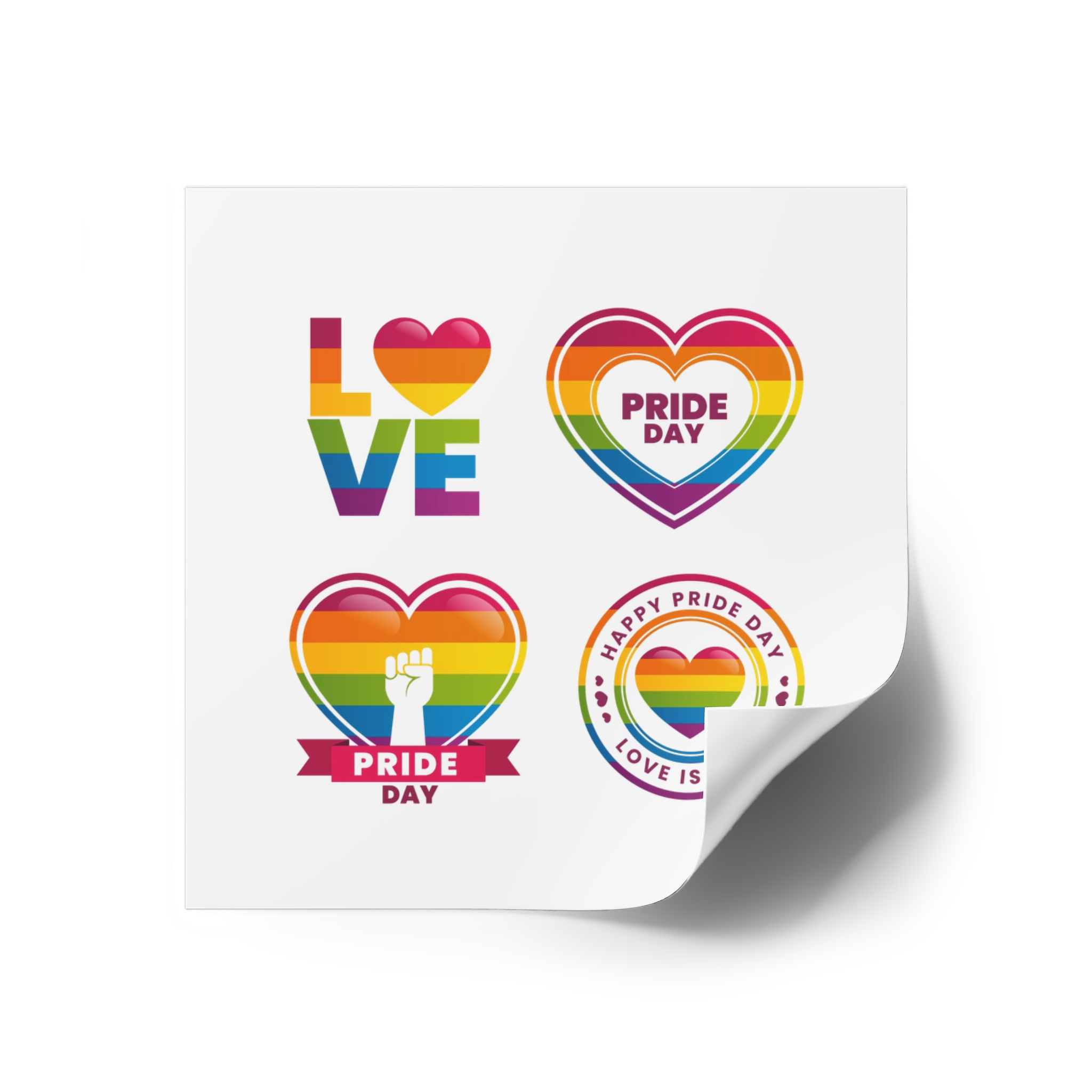 Label Collection With Pride Day Laminate Stickers Square - Image 70