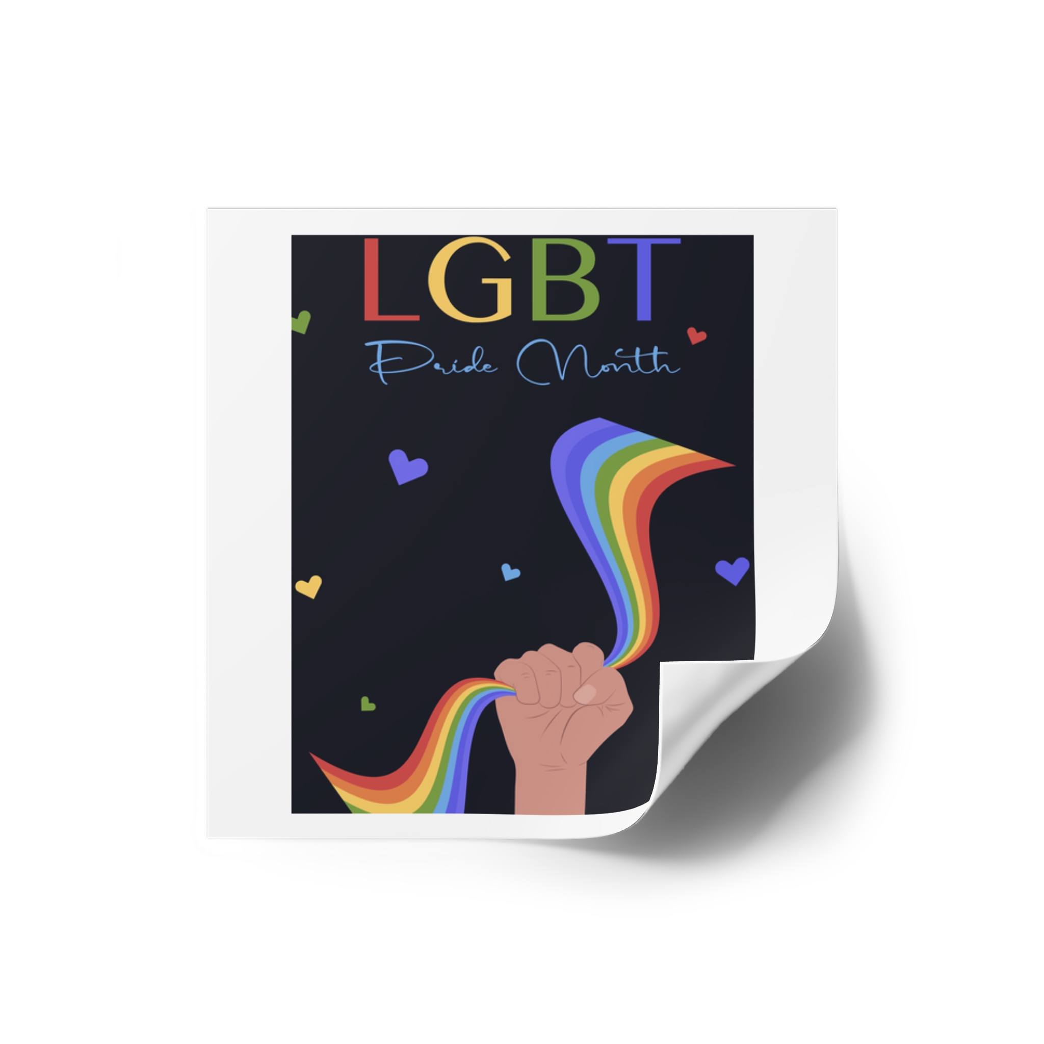 Poster Lgbt Pride Month Laminate Stickers Square - Image 2