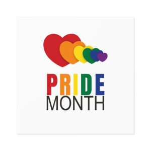 Happy Pride Month Greetings Red Orange Blue Colourful Background Social Media Design Banner Free Vector Laminate Stickers Square