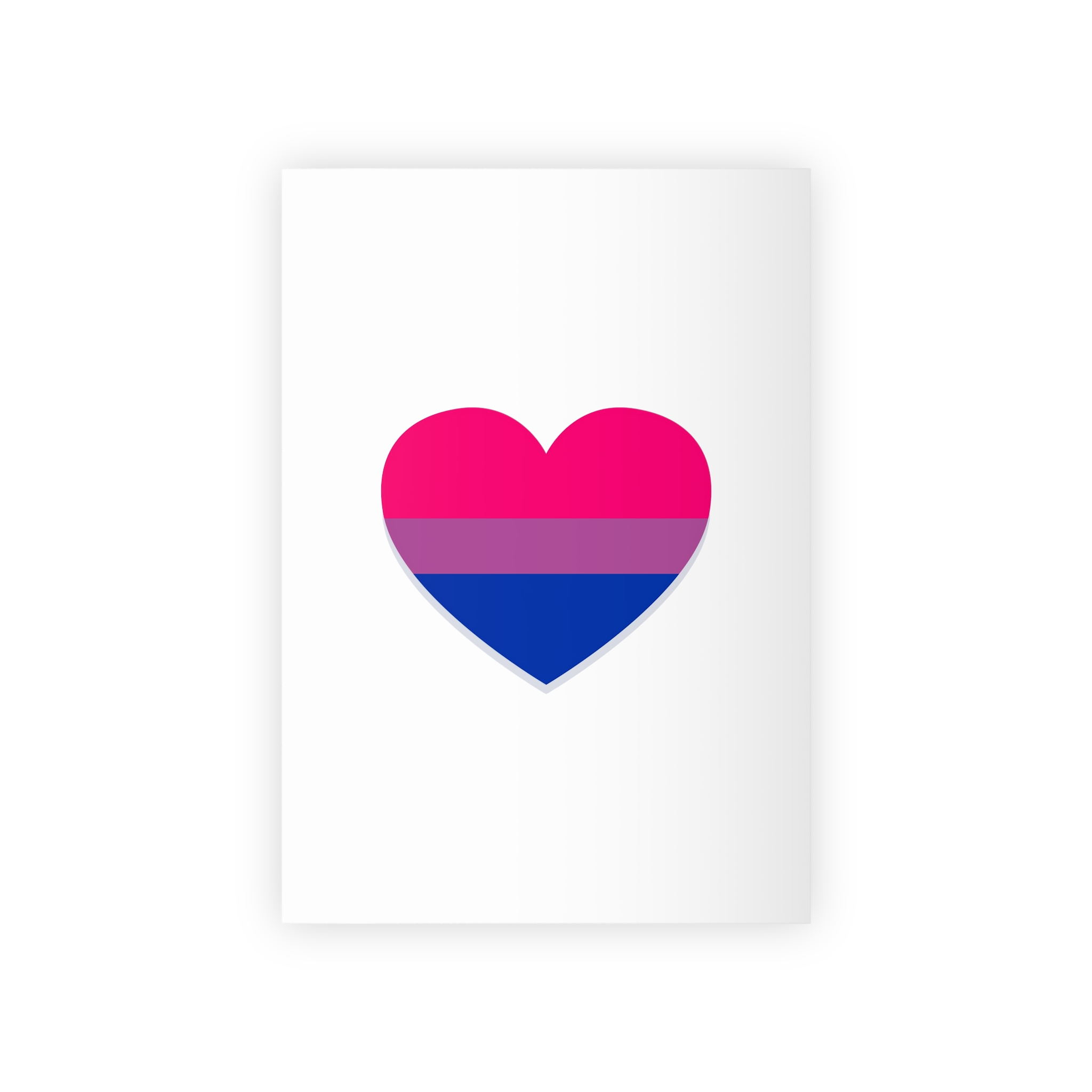 Bisexual Flag Heart Shape Gift Wrapping Paper Rolls 1pc