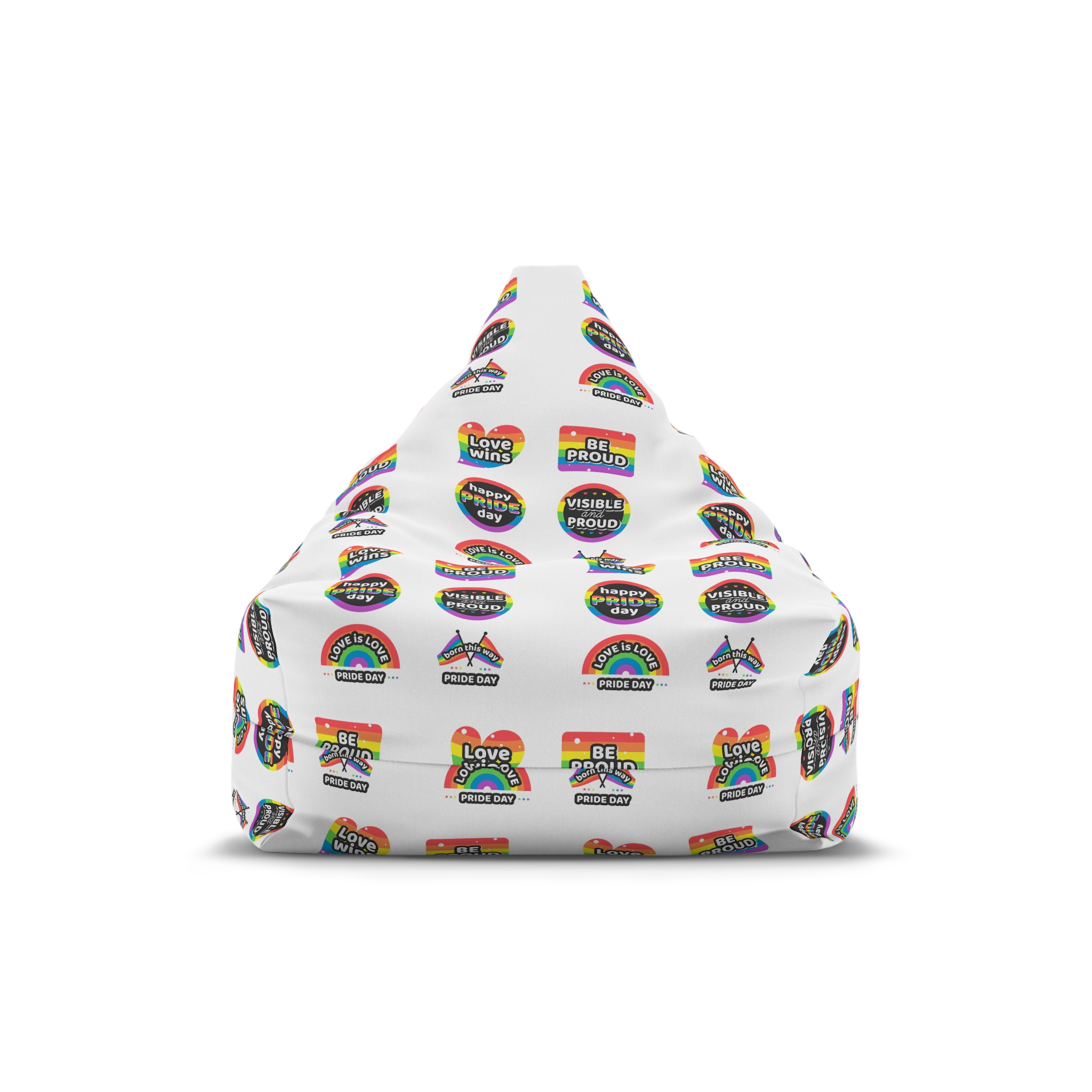 Set Rainbow Pride Labels Bean Bag Chair Cover