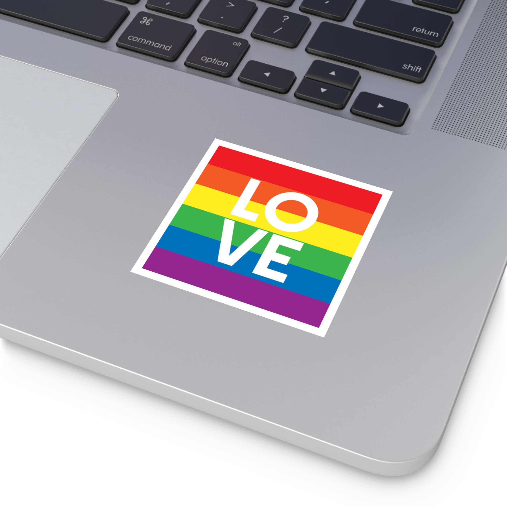 Love Lgbt Squere White Laminate Stickers Square - Image 11
