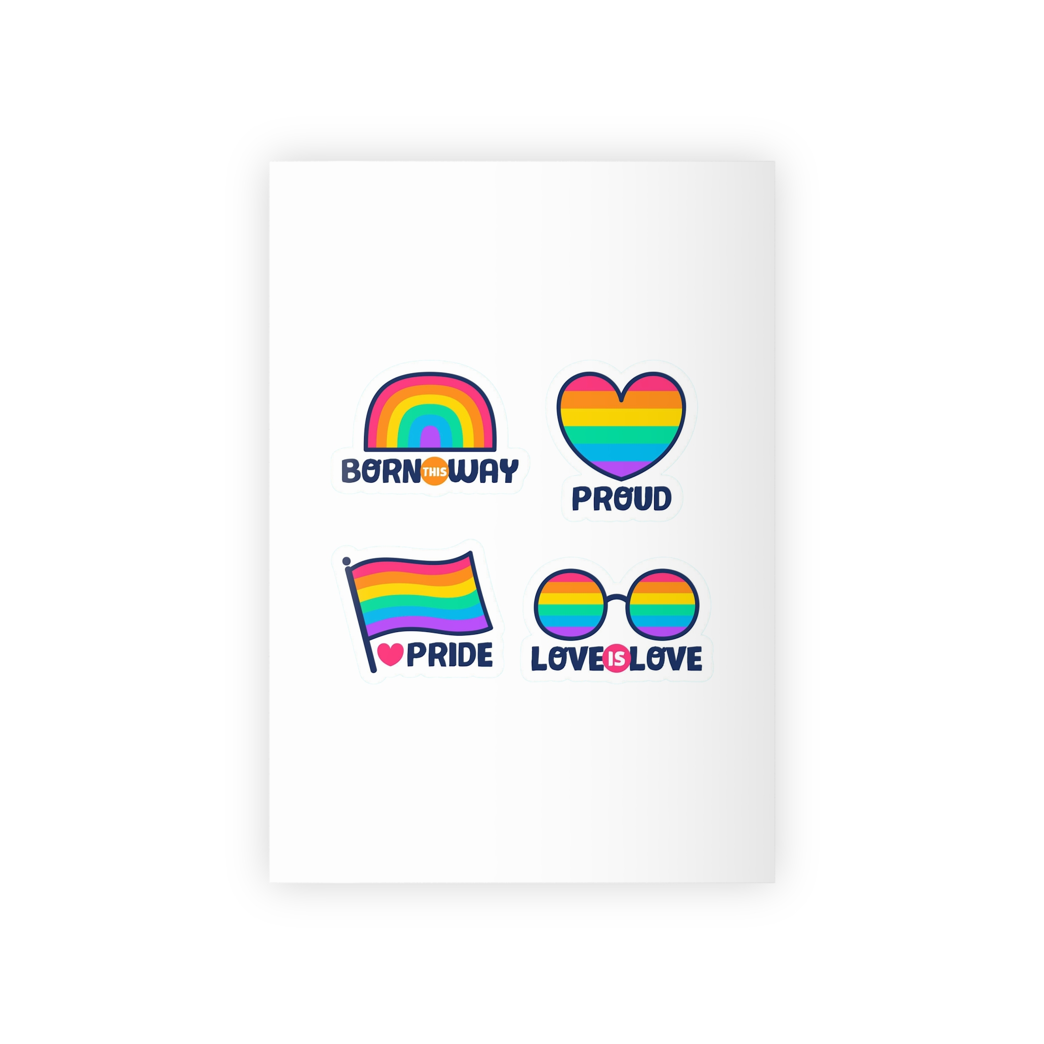 Pride Day Lables Collection Gift Wrapping Paper Rolls 1pc