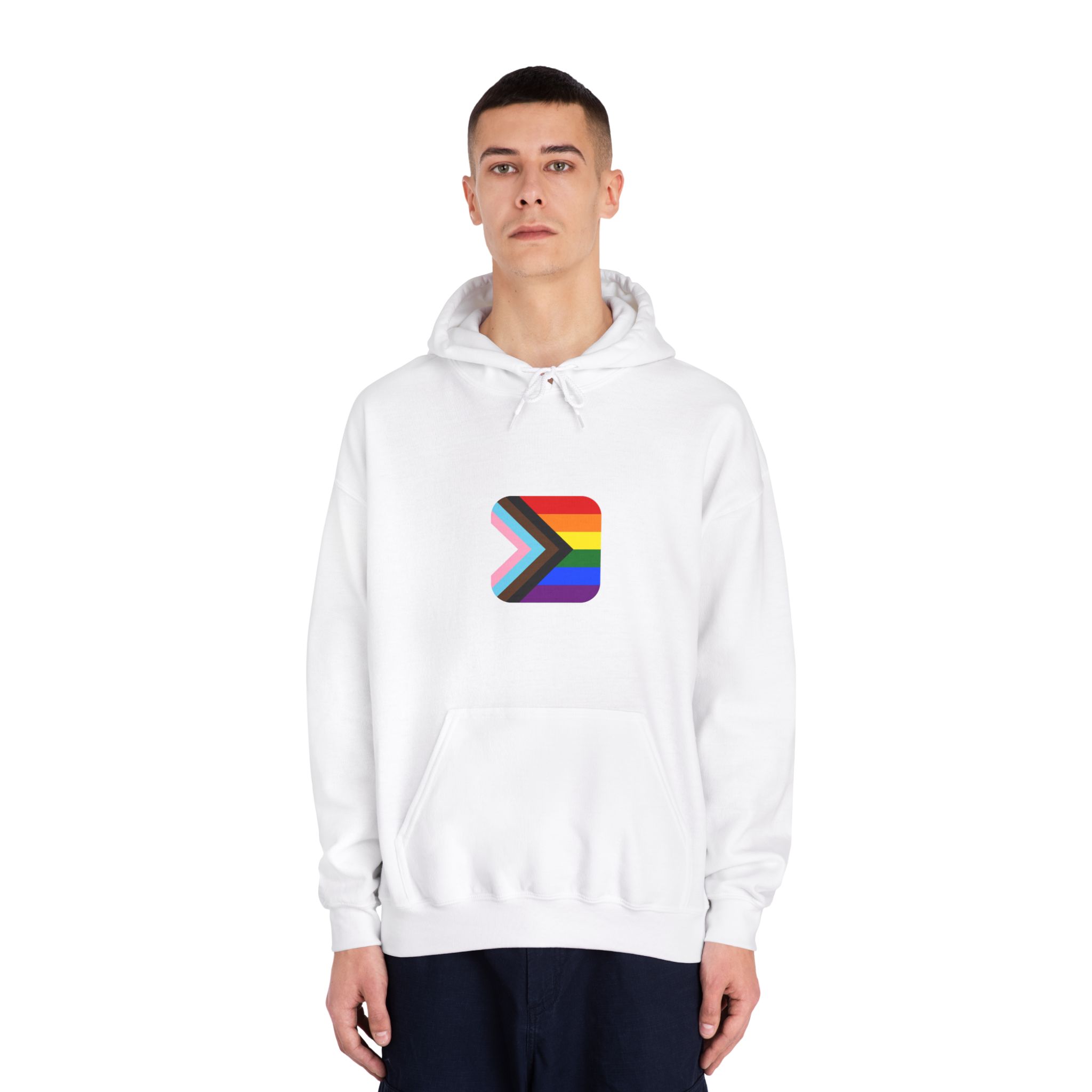 New Pride Flag Lgbtq Vector Illustartion Unisex Dryblend Hooded Sweatshirt - Image 3