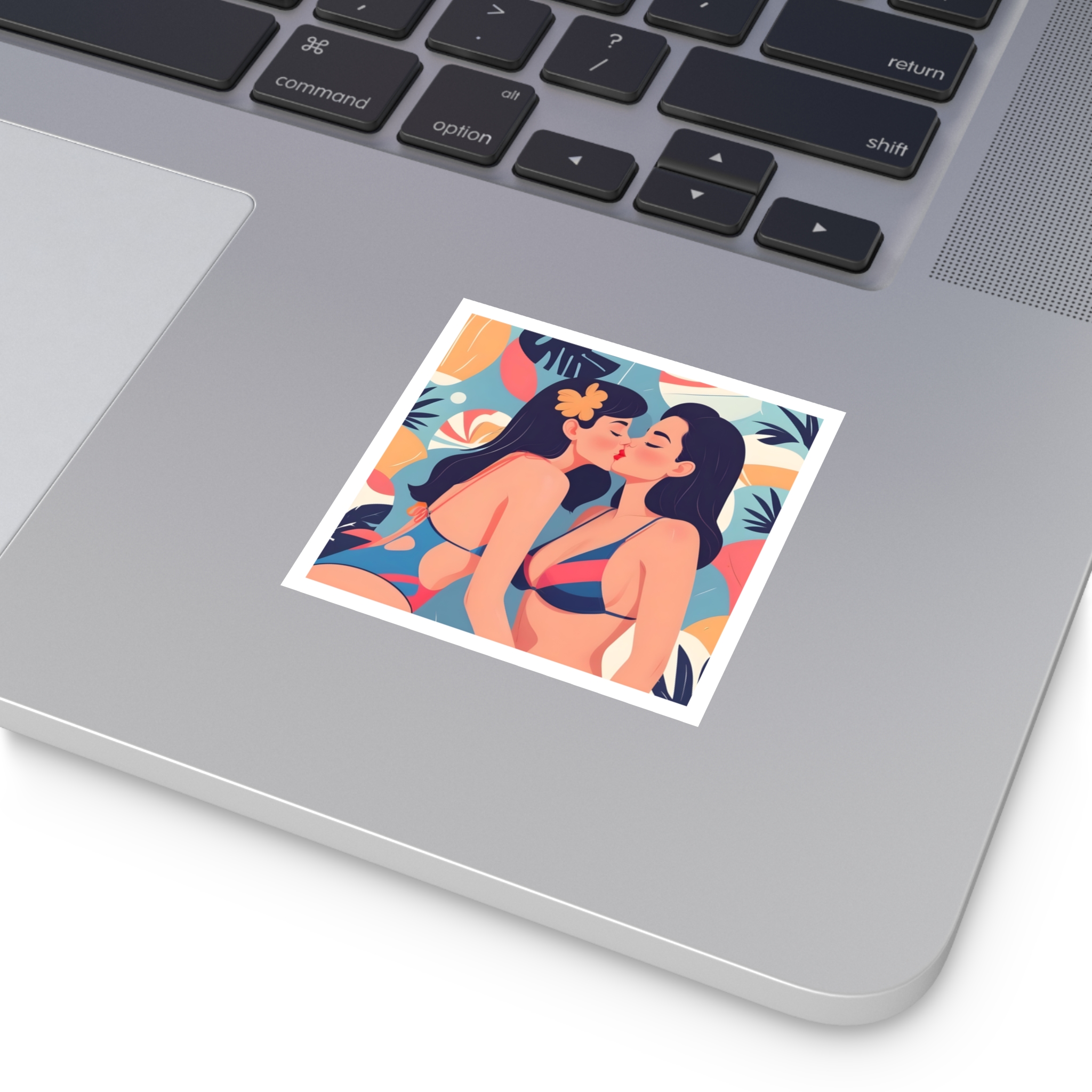 Lesbian Pride Design 7397DE Laminate Stickers Square - Image 3