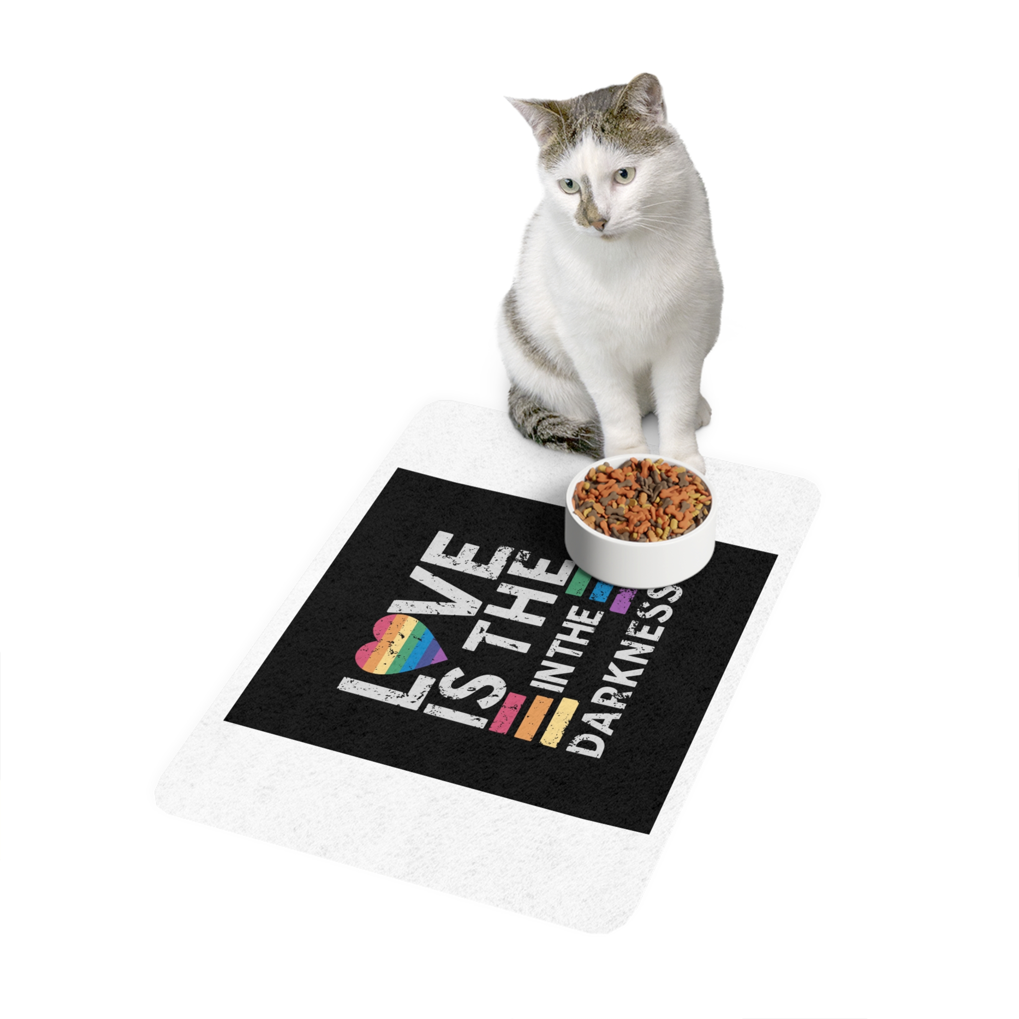 Love Is the In the Darkness Pet Food Mat 12x18 - Image 3