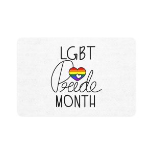 Vector Illustration Lgbt Pride Month Hand Written Calligraphy Transparent Background Pet Food Mat 12x18