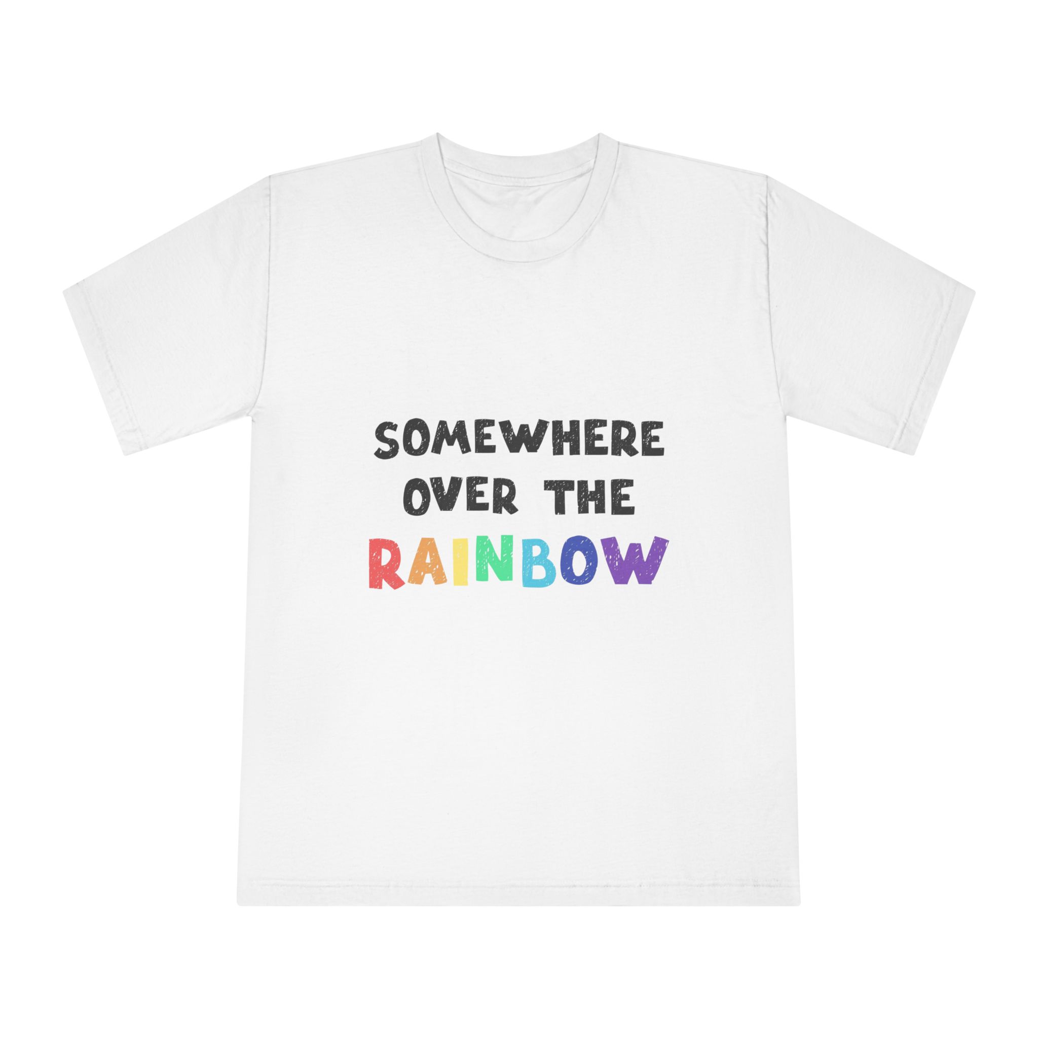 Vector Illustration With Hand Drawn Lettering Rainbow - Unisex Classic Crewneck T Shirt