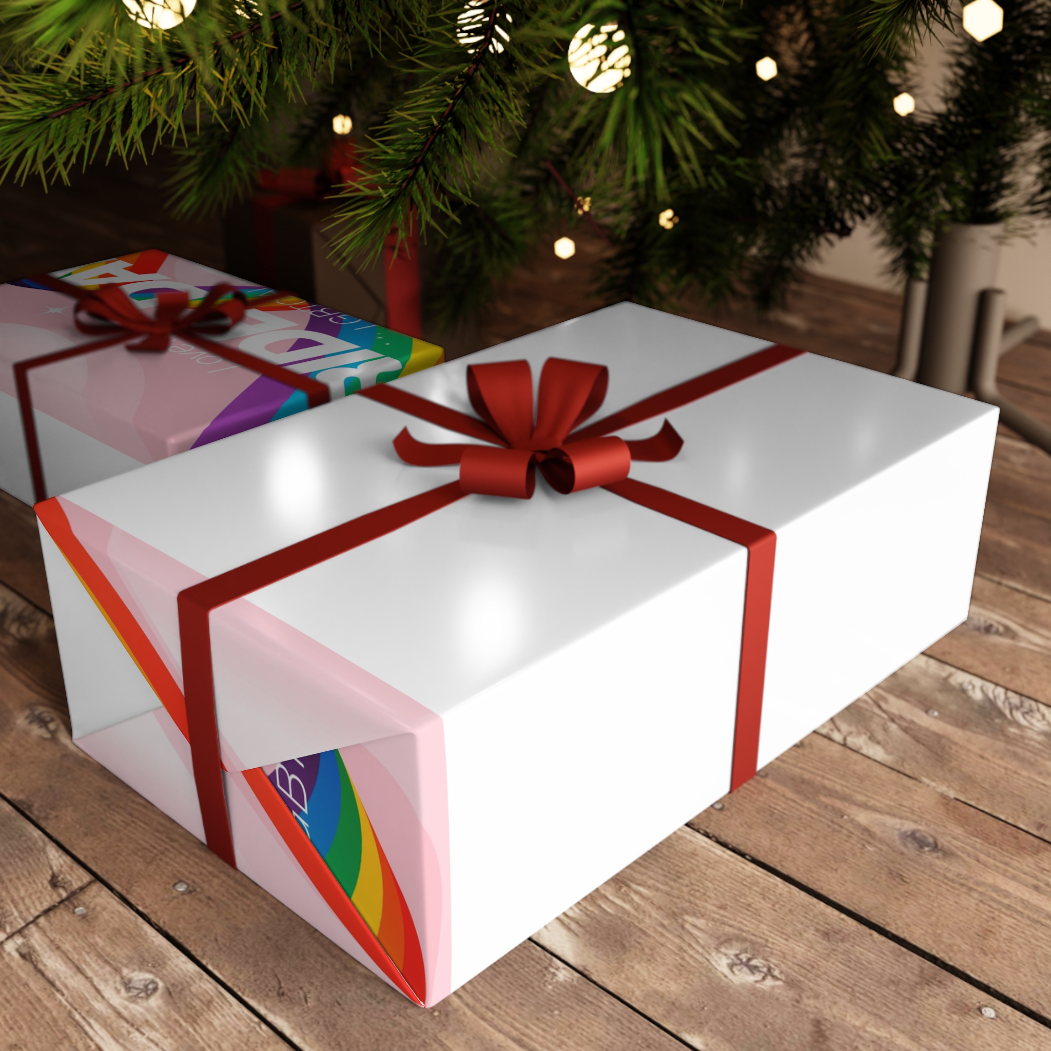 Happy Pride Month Background Vector Lgbtq Community Symbol With Rainbow Pride Flag Heart Design Cele Gift Wrapping Paper Sheets 1pc - Image 3