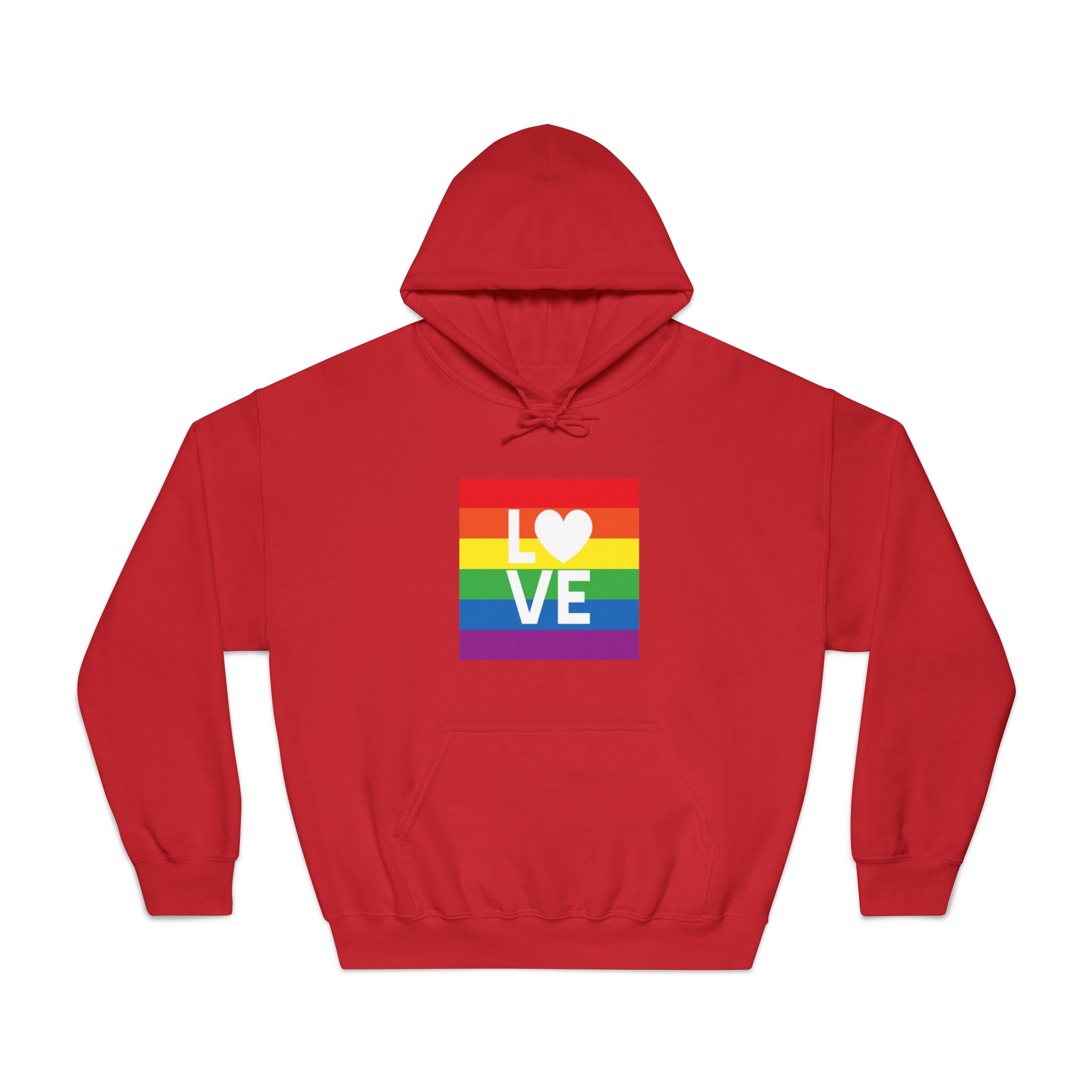 Love Lgbt Heart Squere White Unisex Dryblend Hooded Sweatshirt - Image 33