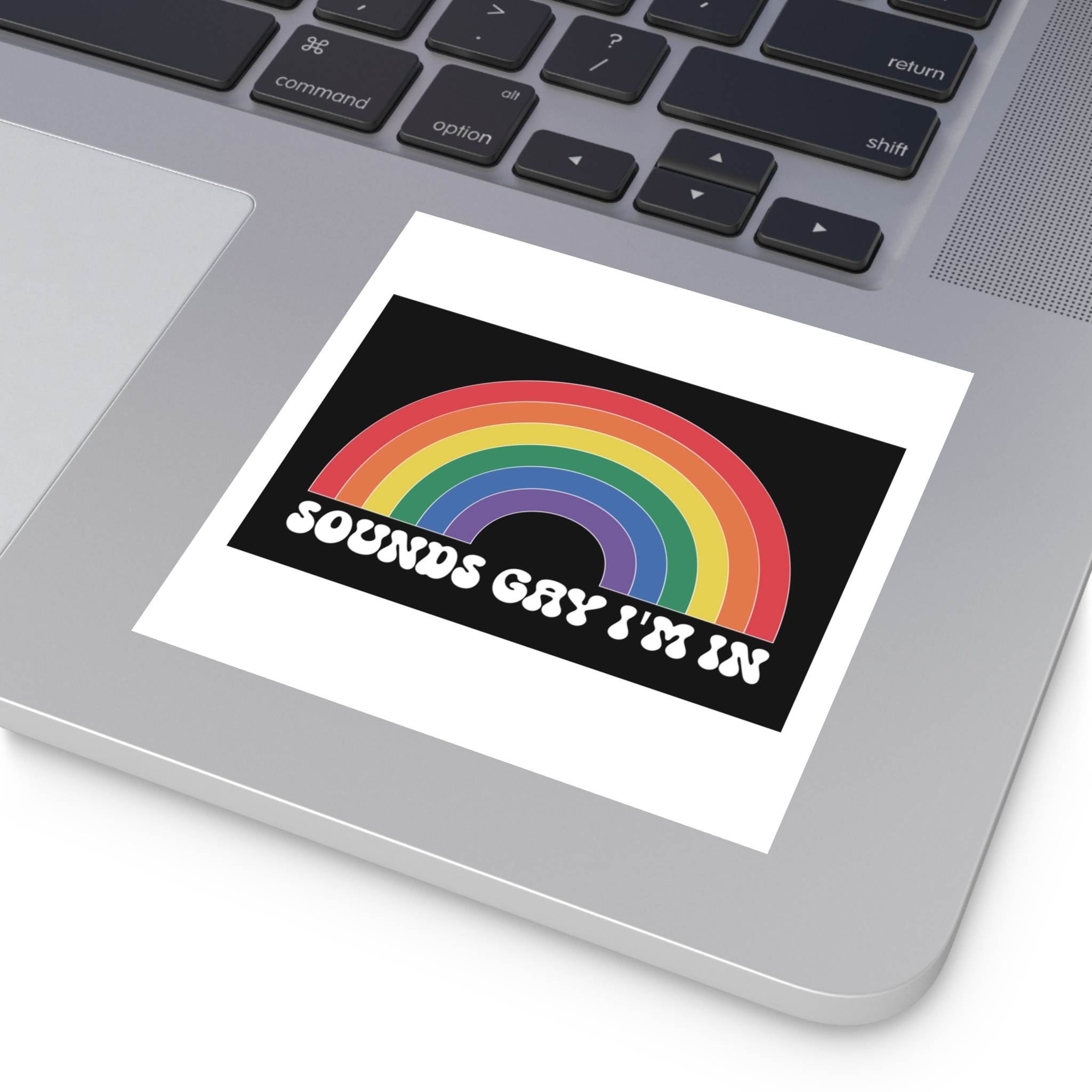 Pride Lgbtq Gay Typography Vector Tshirt Design(4) Laminate Stickers Square - Image 71