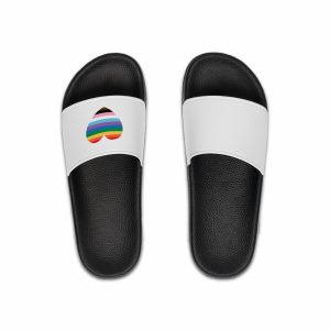 Inclusive Progress Pride Heart Symbol Mens Slide Sandals