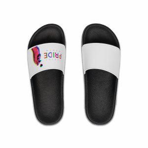 Pride Month Lgbtq Banner Gay Pride Month Rainbow Color Flat Design Hand Together Love Sign Typography Mens Slide Sandals