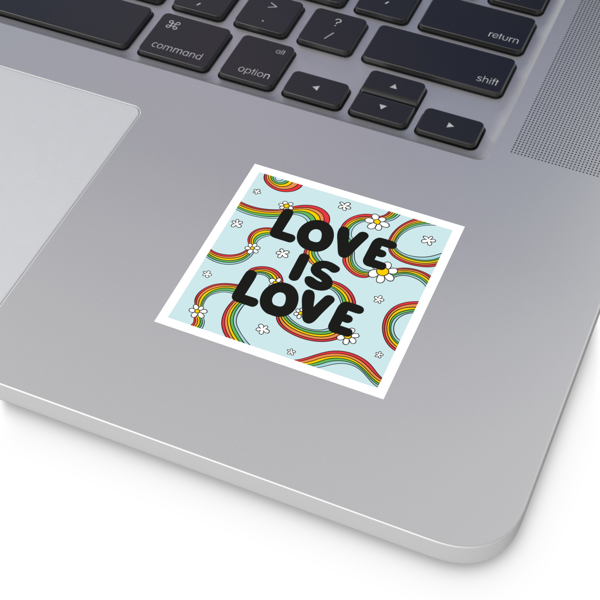 Pride Day Lettering Concept Laminate Stickers Square - Image 3