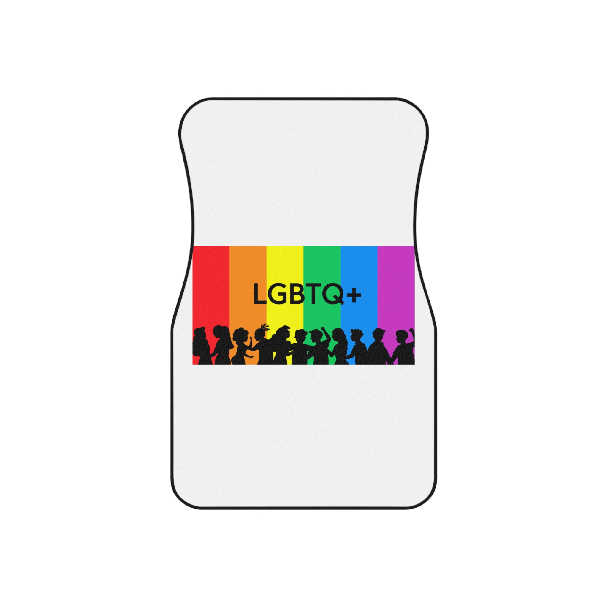 Rainbow Lgbt Lgbtqia Pride Flag Sign Flat Icon Car Mats Set Of 4 - Image 2