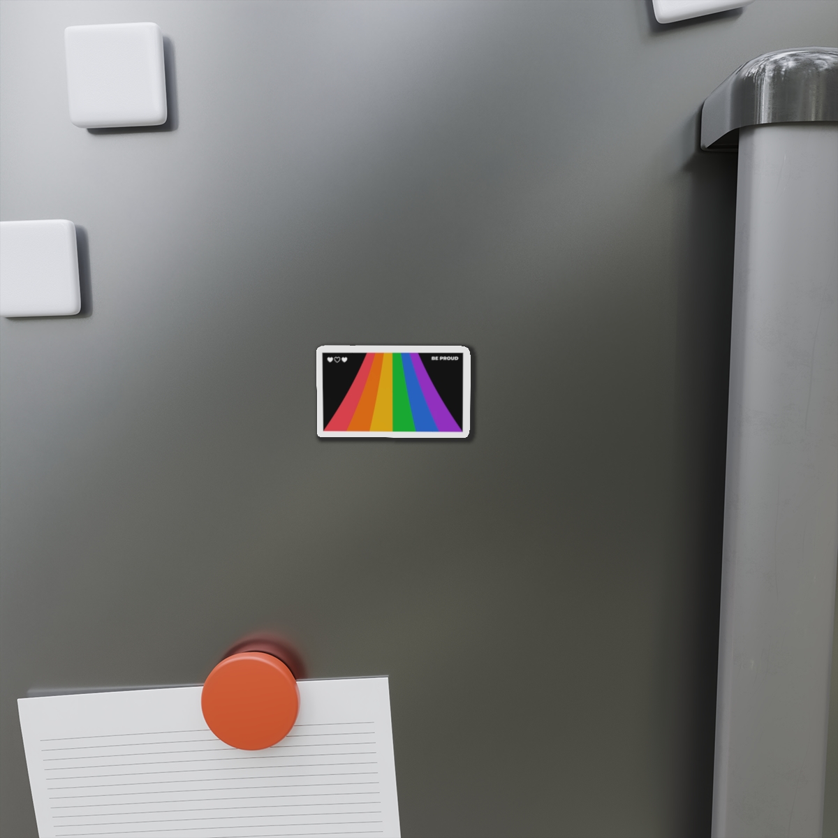 Modern Colorful Pride Zoom Background Die Cut Magnets - Image 2