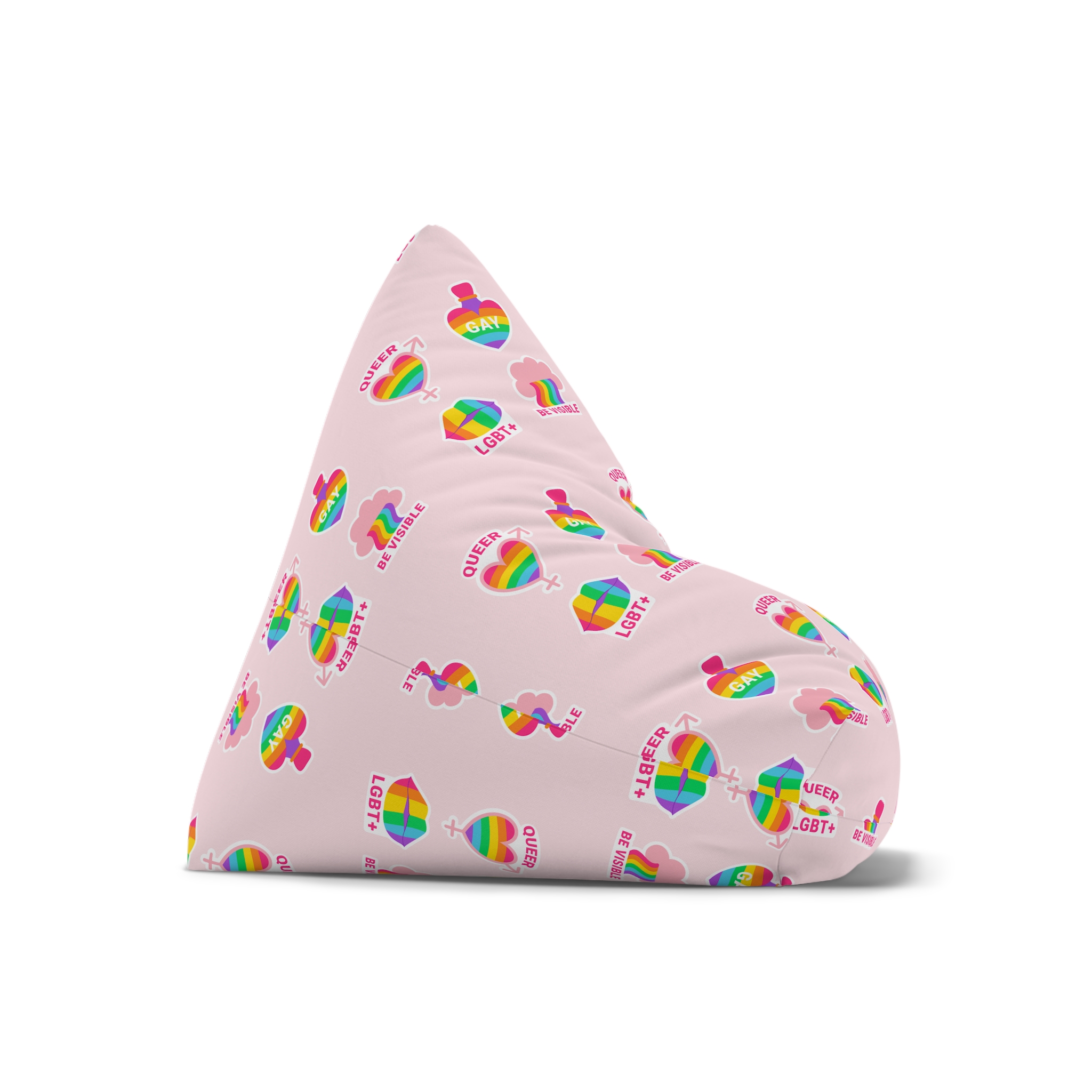Flat Labels Collection Pride Month Celebration Bean Bag Chair Cover - Image 7