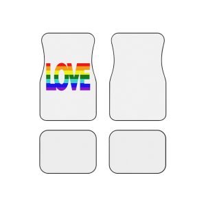 Lgbt Pride Flag Rainbow Flag Background Multicolored Peace Flag Movement Original Colors Symbol Car Mats Set Of 4