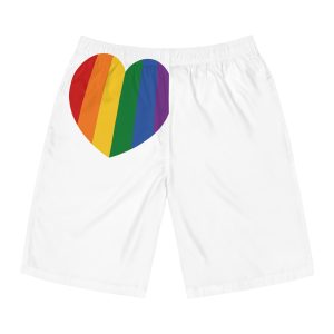 Lgbt Pride Month June Lesbian Gay Bisexual Transgender Lgbtq Flag Rainbow Vector(4) Mens Board Shorts Aop