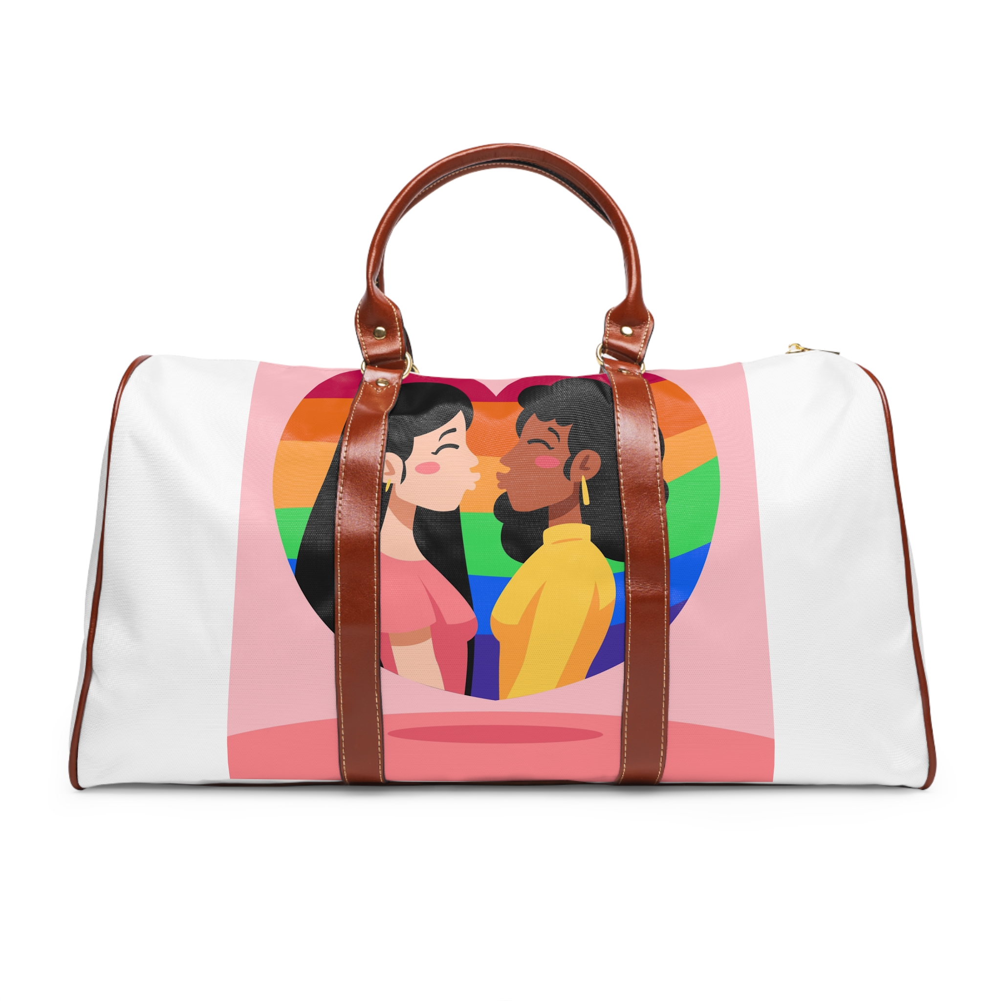 Lesbian Pride Design 2D6E24 Waterproof Travel Bag