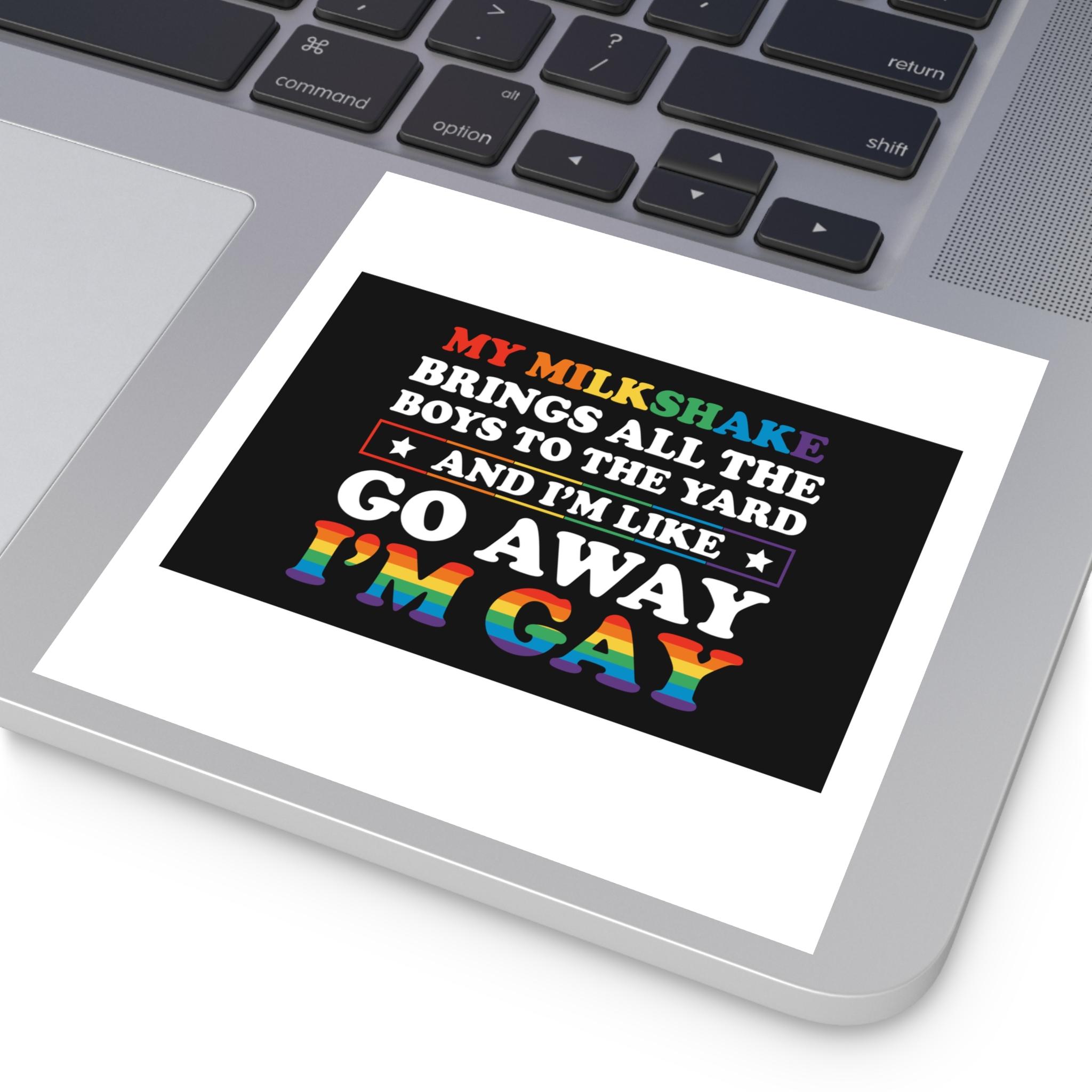 Pride Gay Lgbt Rainbow Tshirt Design Laminate Stickers Square - Image 75