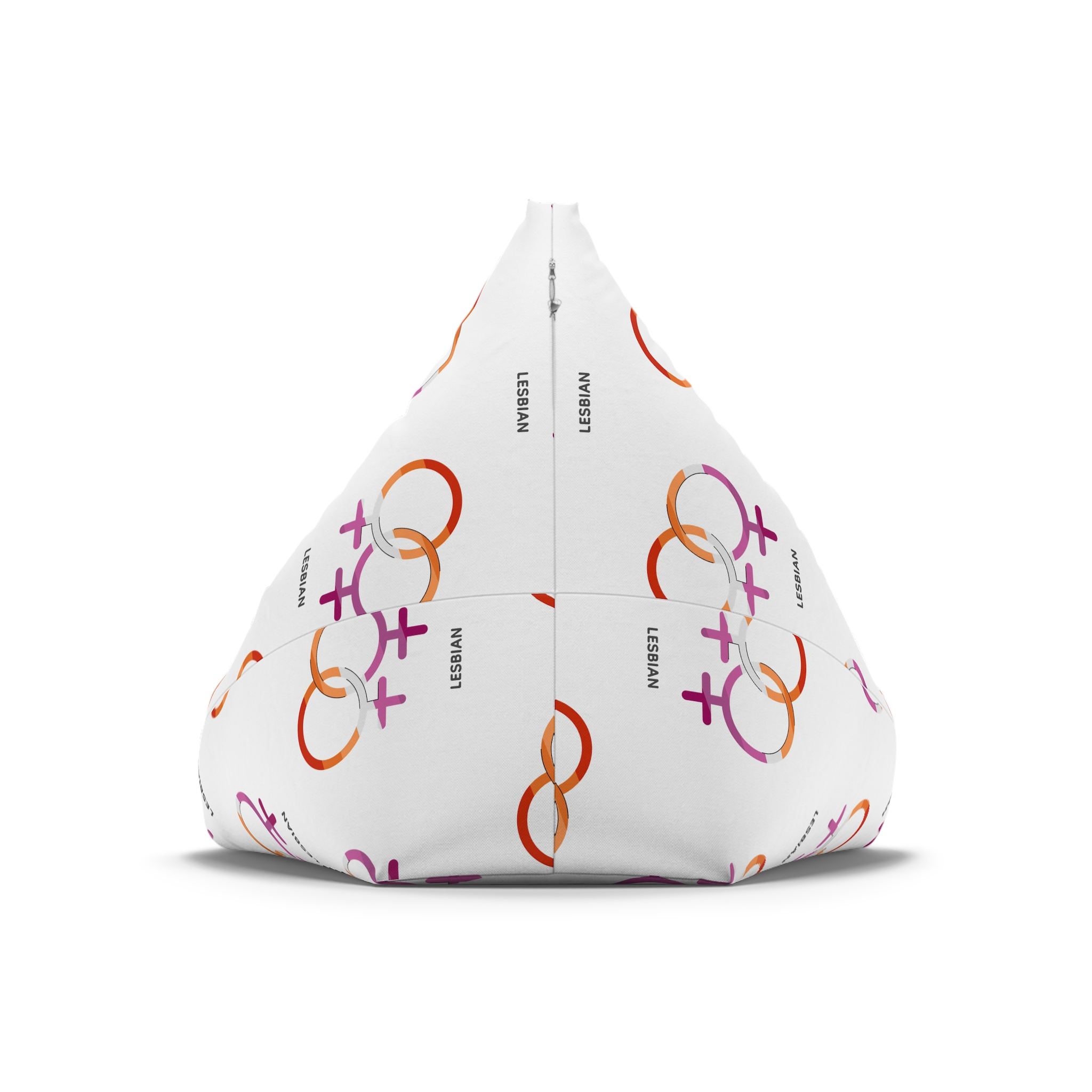 Lesbian Orientation Identity Symbol Bean Bag Chair Cover - Image 6