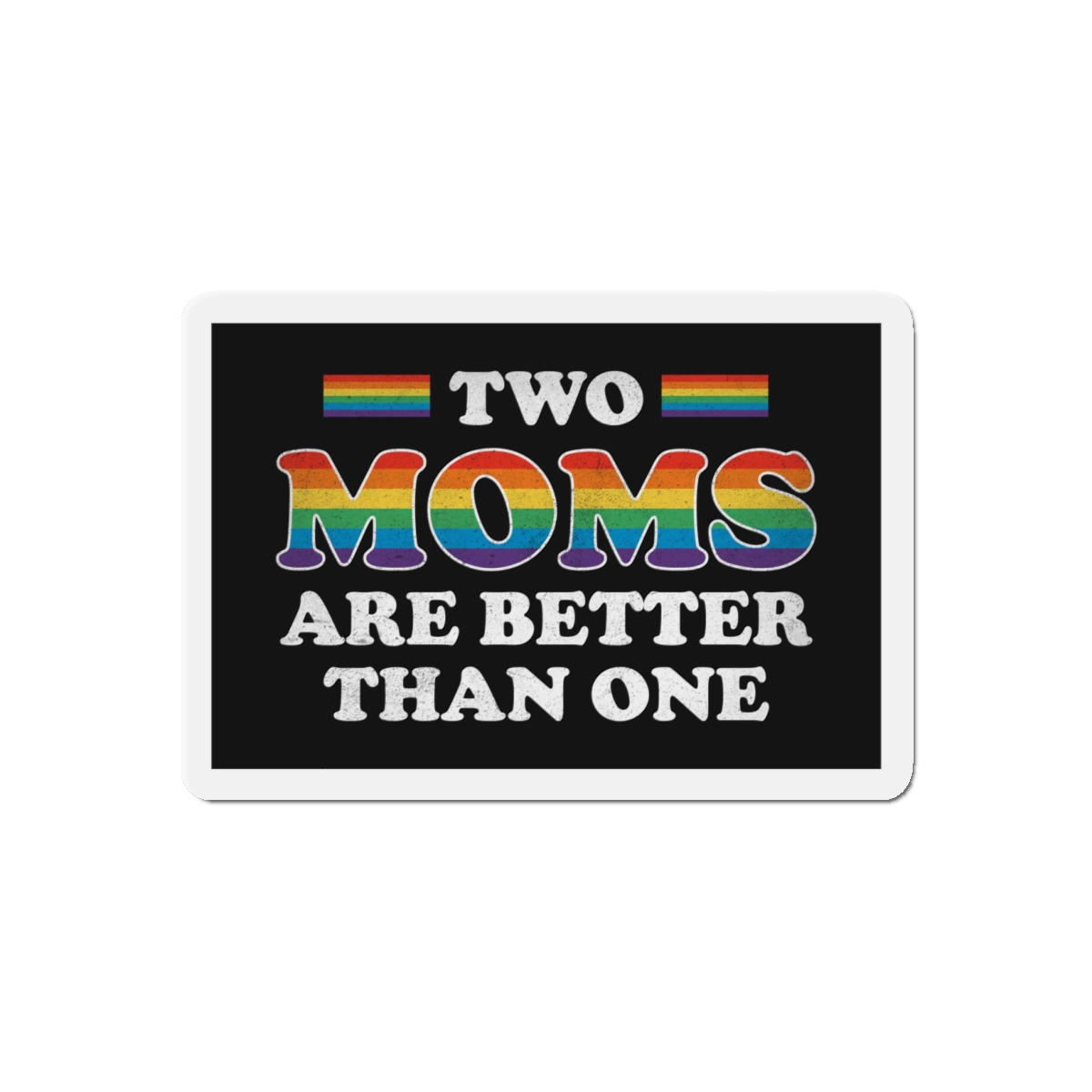 Pride Gay Rainbow Typography Vector Premium T Shirt(2) Die Cut Magnets - Image 7